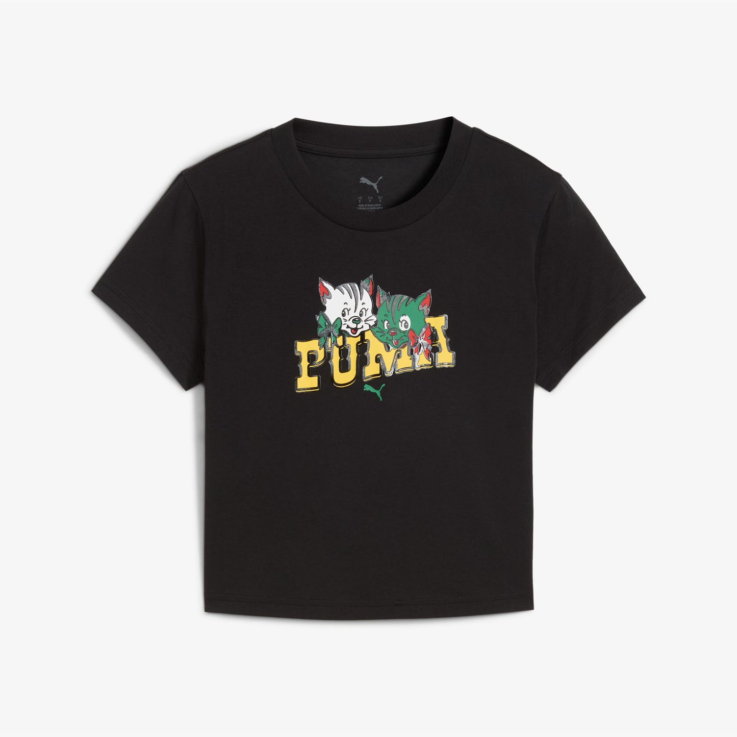 Puma Graphic Kitten Baby Kadın Siyah T-shirt