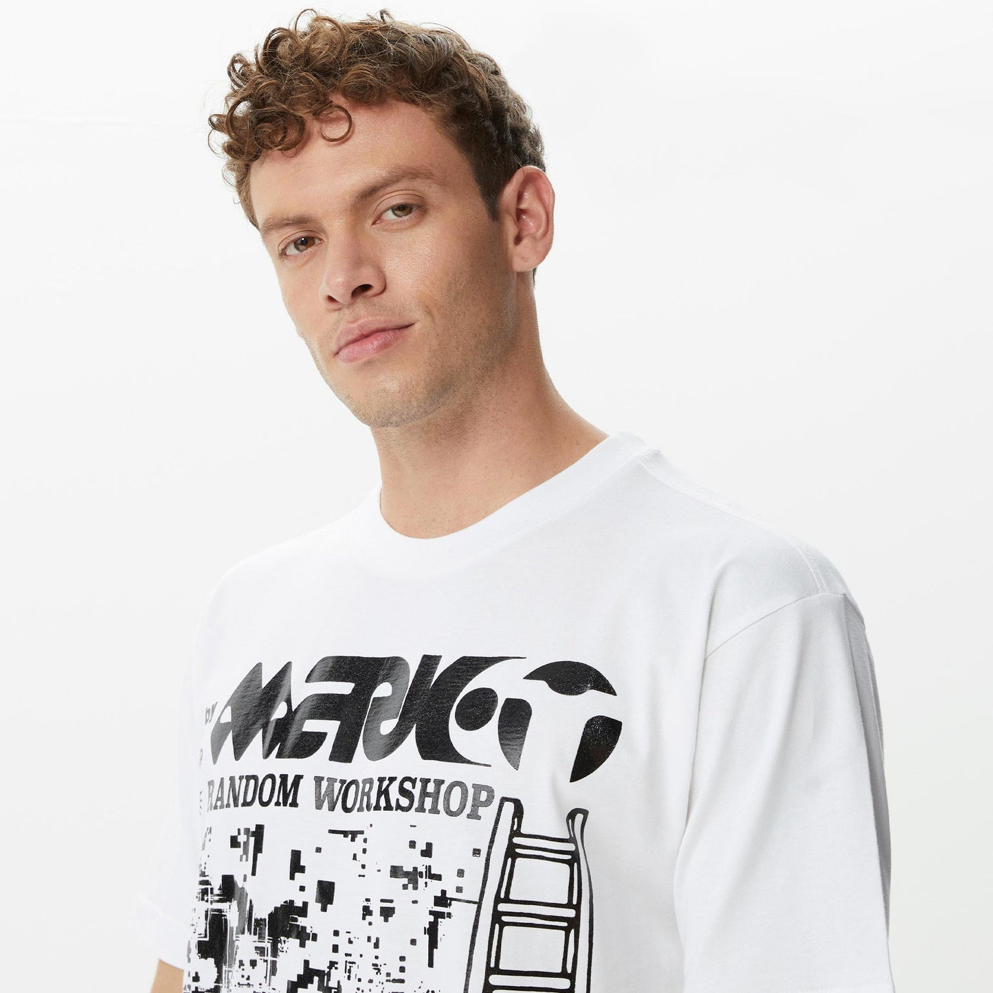 Market New Future Erkek Beyaz T-shirt
