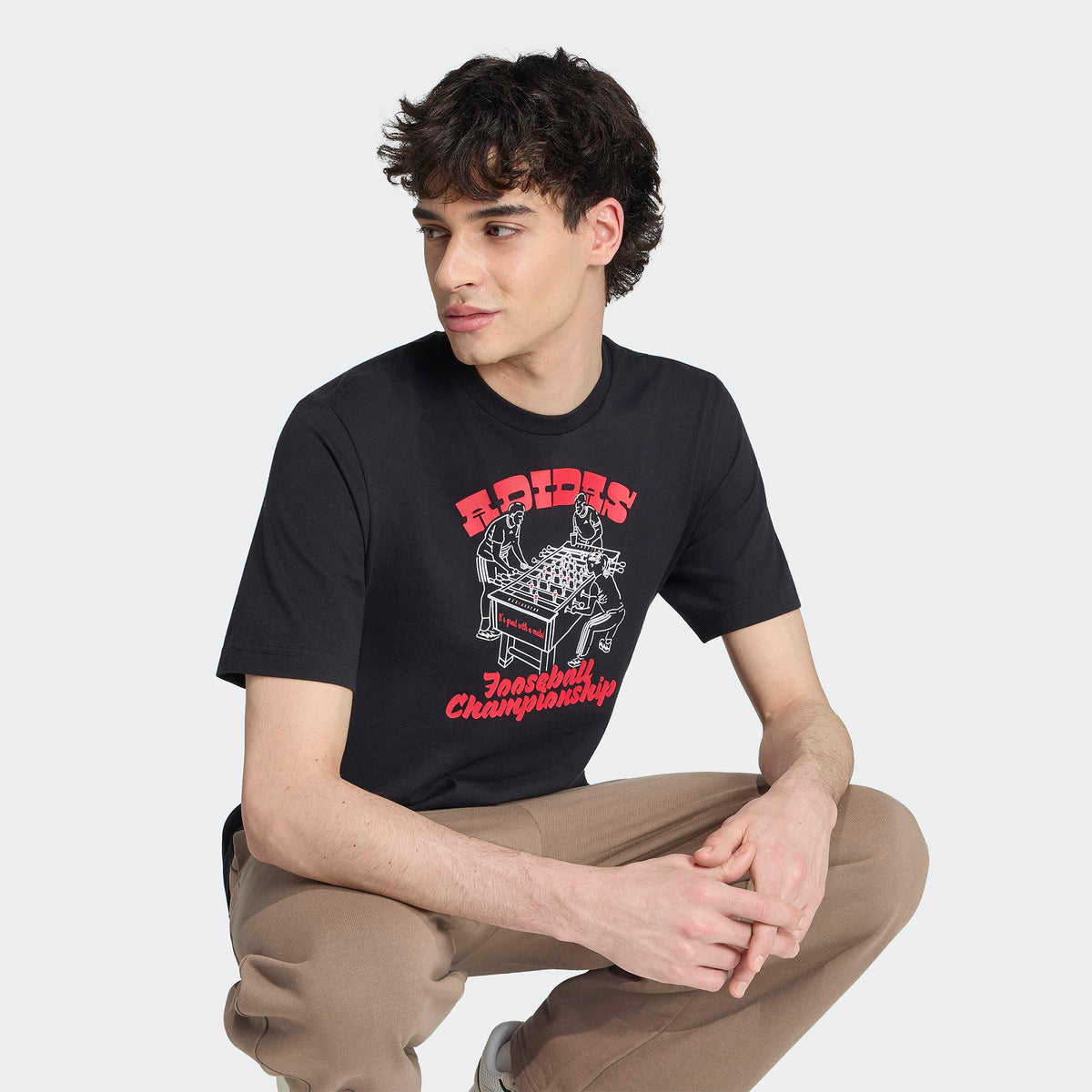 Adidas Nov Foos T Erkek Siyah T-shirt