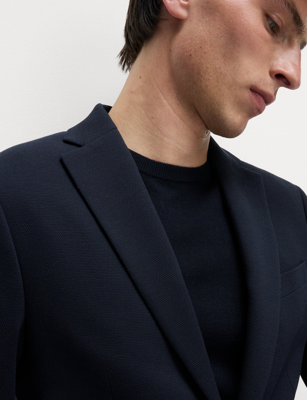 Tailored Fit Jersey Dokulu Blazer Ceket