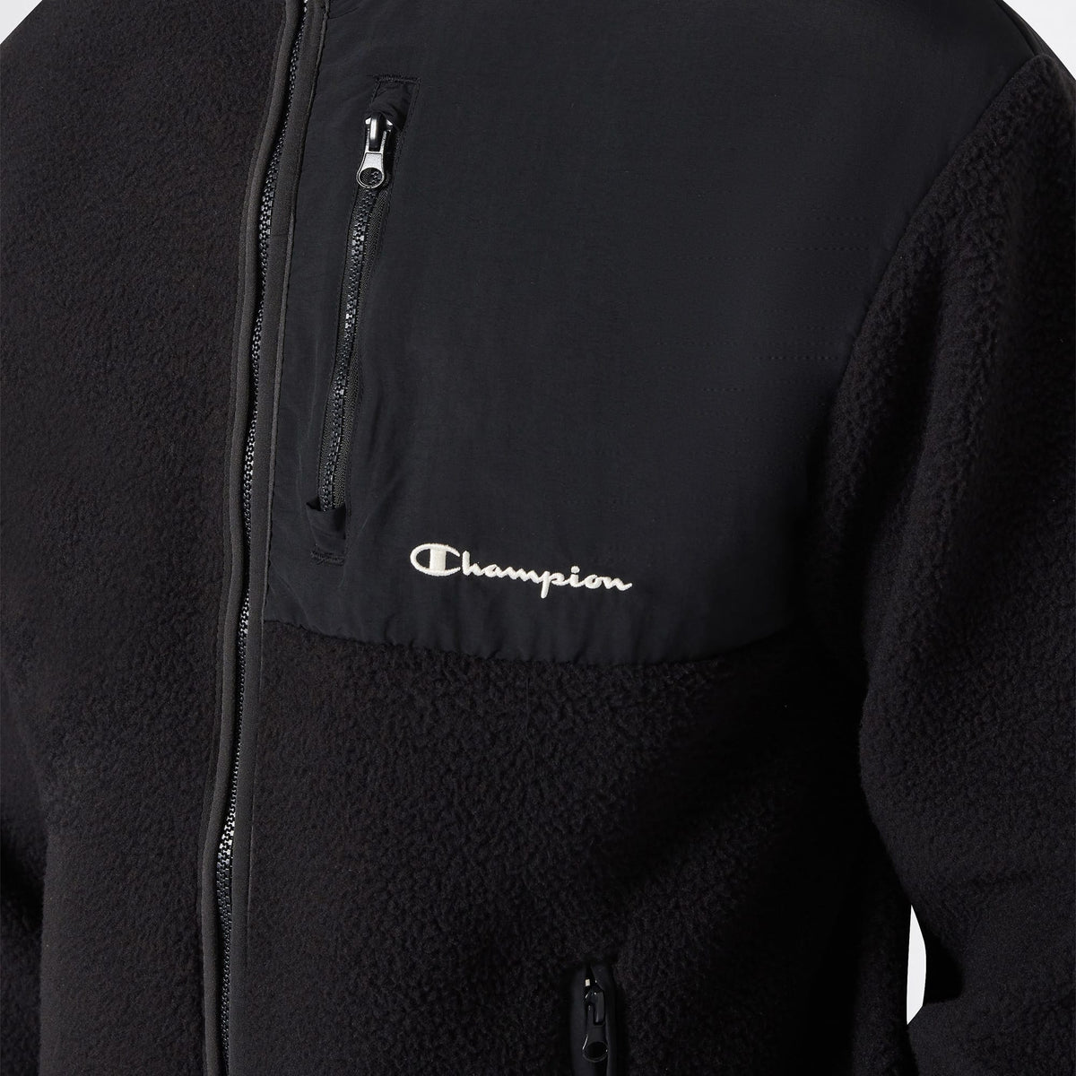Champion Full Zip Top Erkek Siyah Sweatshirt