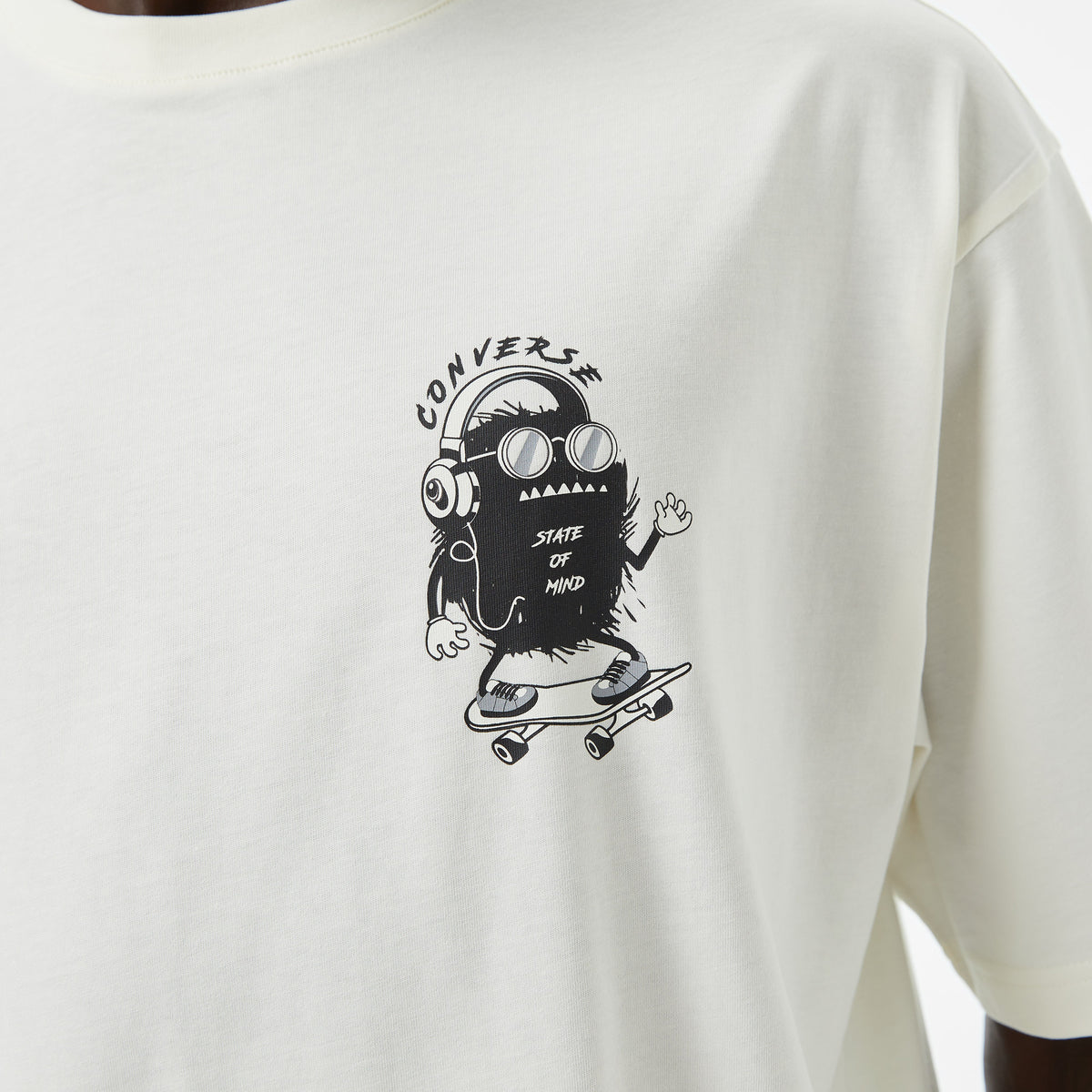 Converse Oversize Fit Erkek Beyaz T-shirt