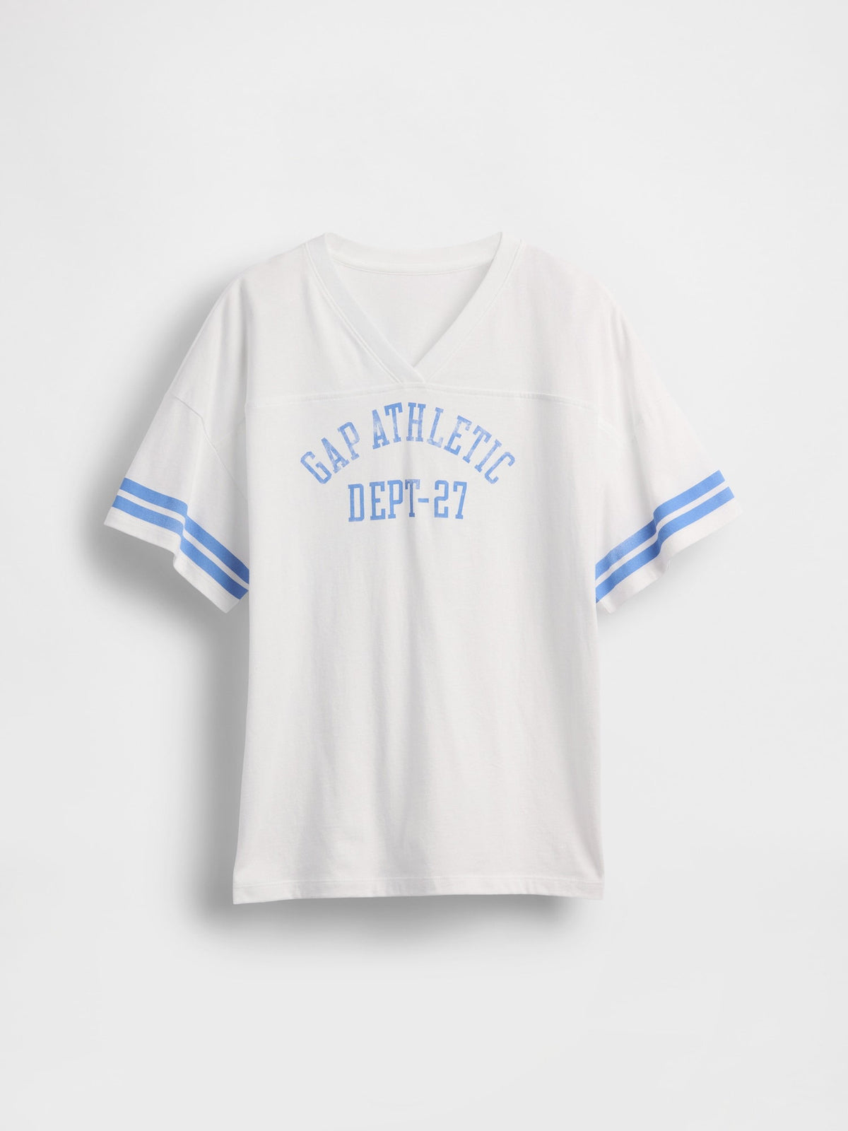 Beyaz Oversized Gap Athletic Logo Jersey T-shirt
