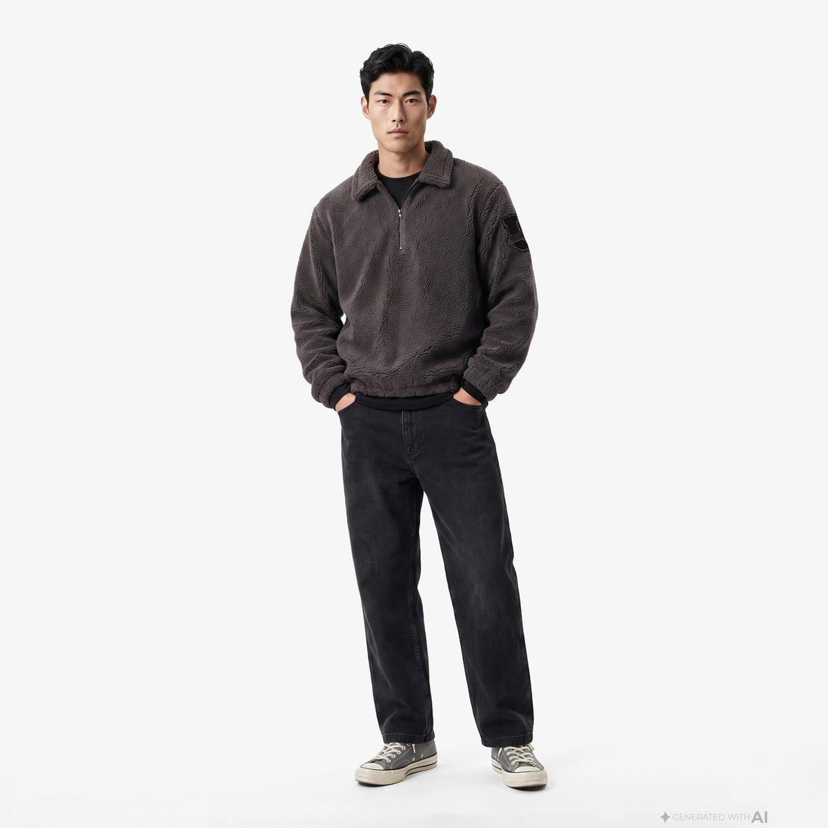 Unıted4 Regular Fit Erkek Kahverengi Sweatshirt
