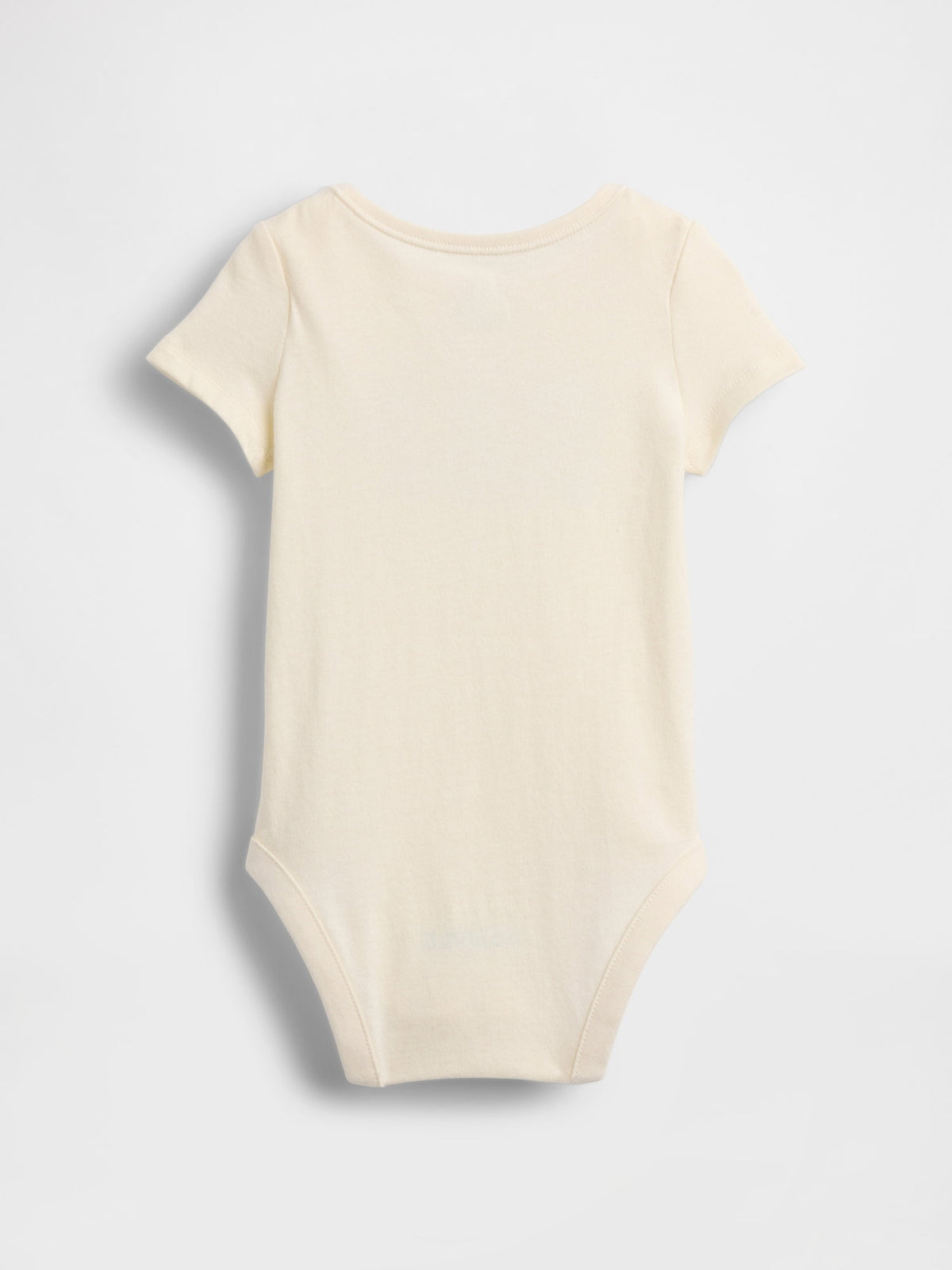 Kırık Beyaz Organik Pamuk Logo Bodysuit