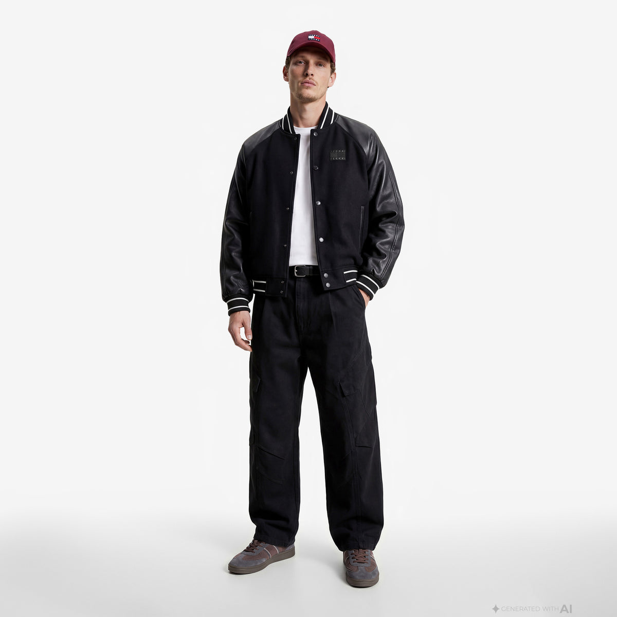 Tommy Hilfiger Varsity Erkek Siyah Ceket