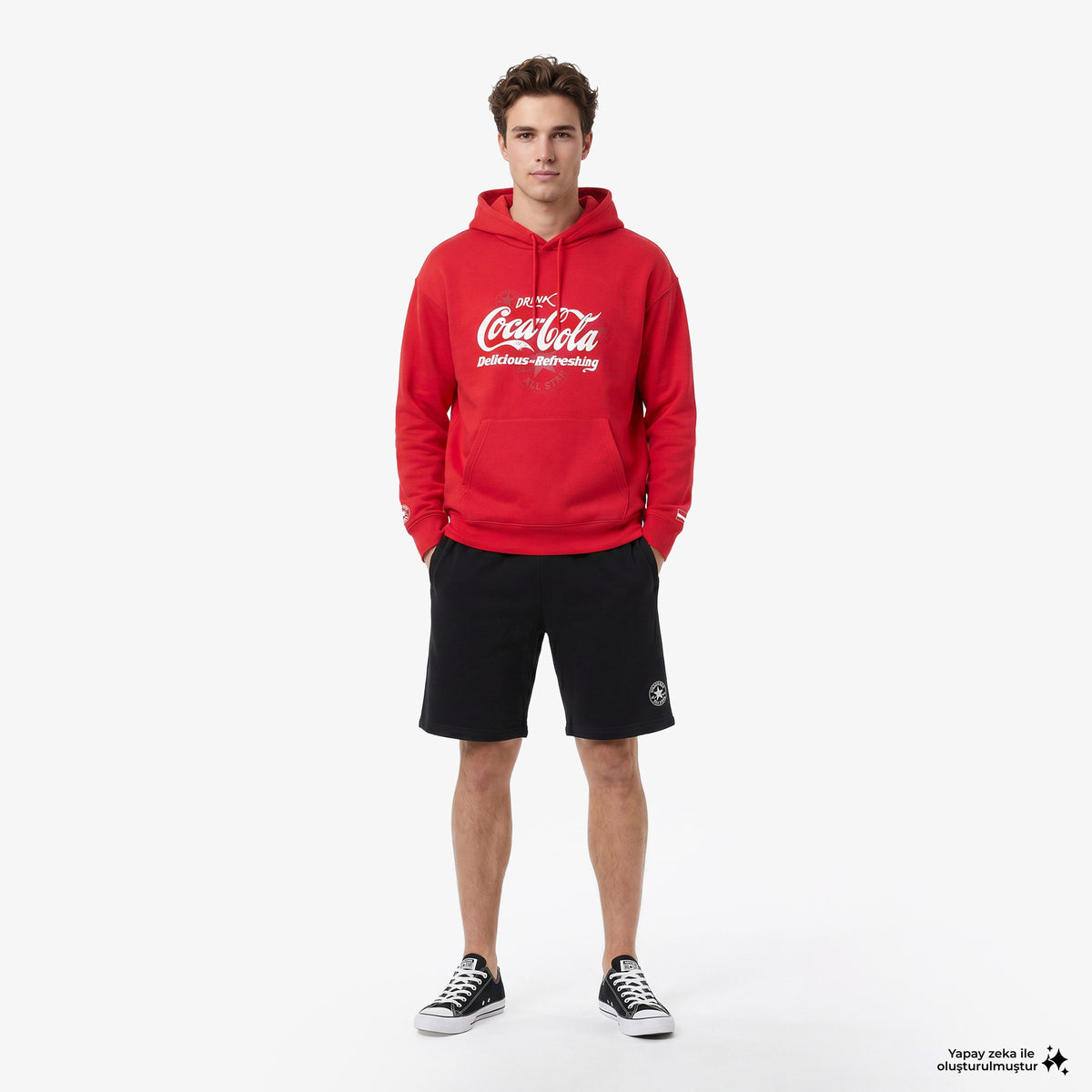 Converse X Coca-cola Erkek Kırmızı Hoodie