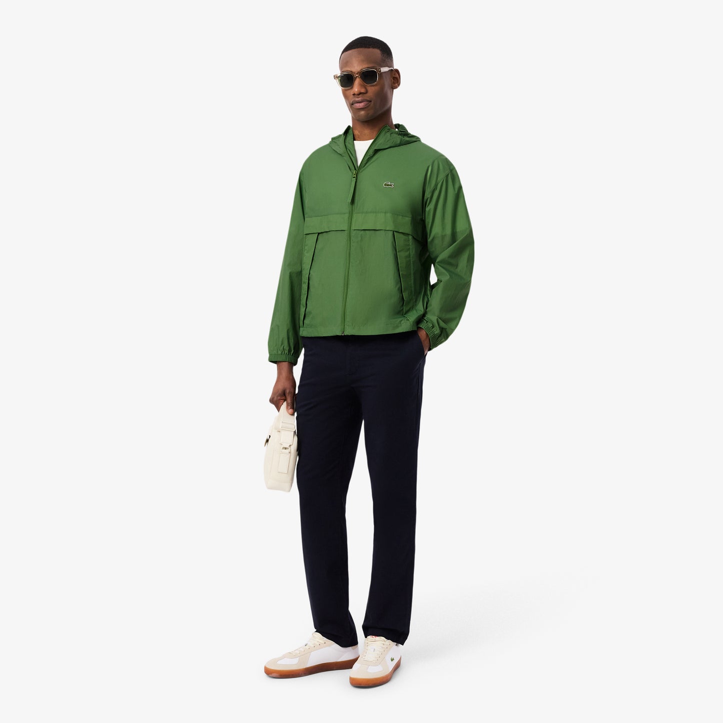 Lacoste Erkek Kapüşonlu Yeşil Yağmurluk