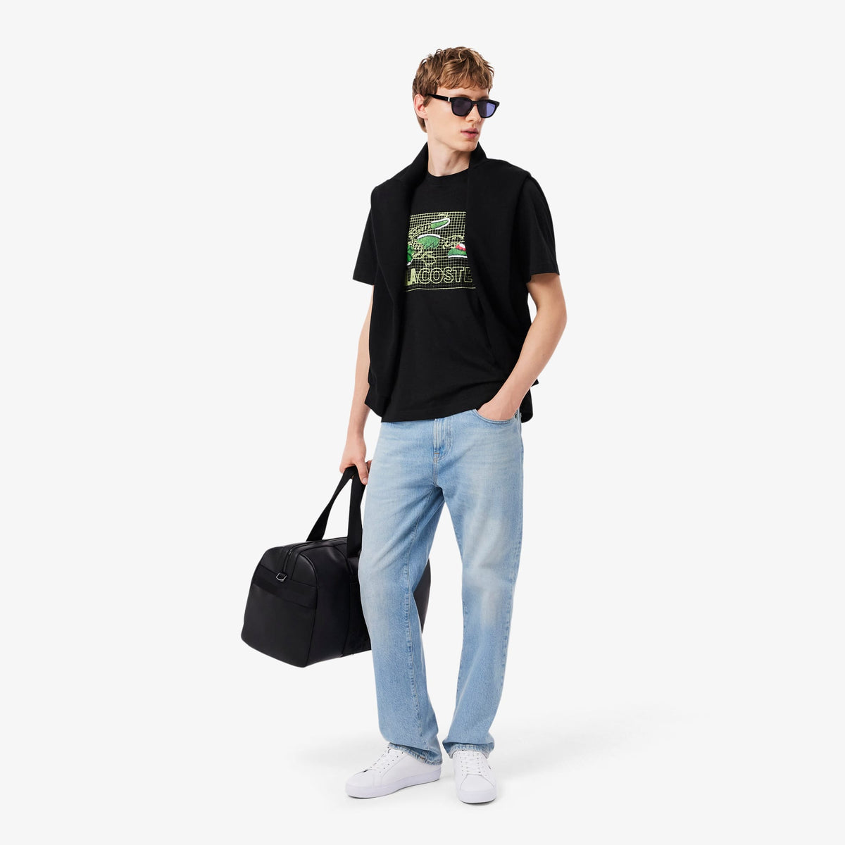 Lacoste Classic Fit Erkek Siyah T-shirt