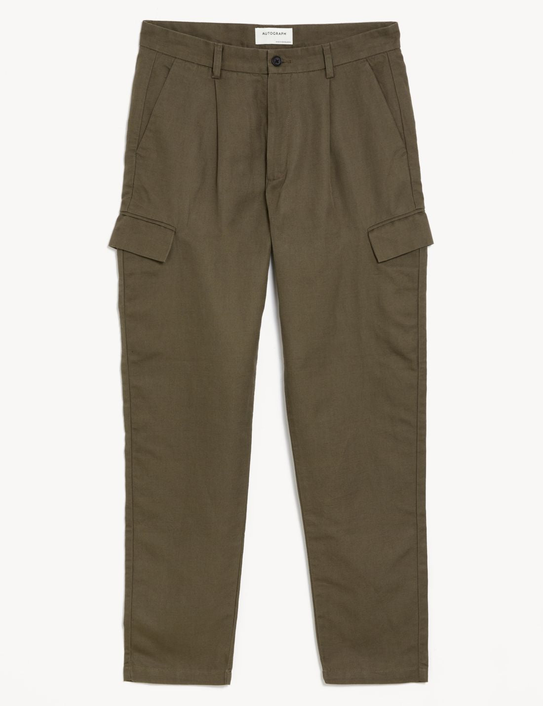 Regular Fit Keten Kargo Pantolon