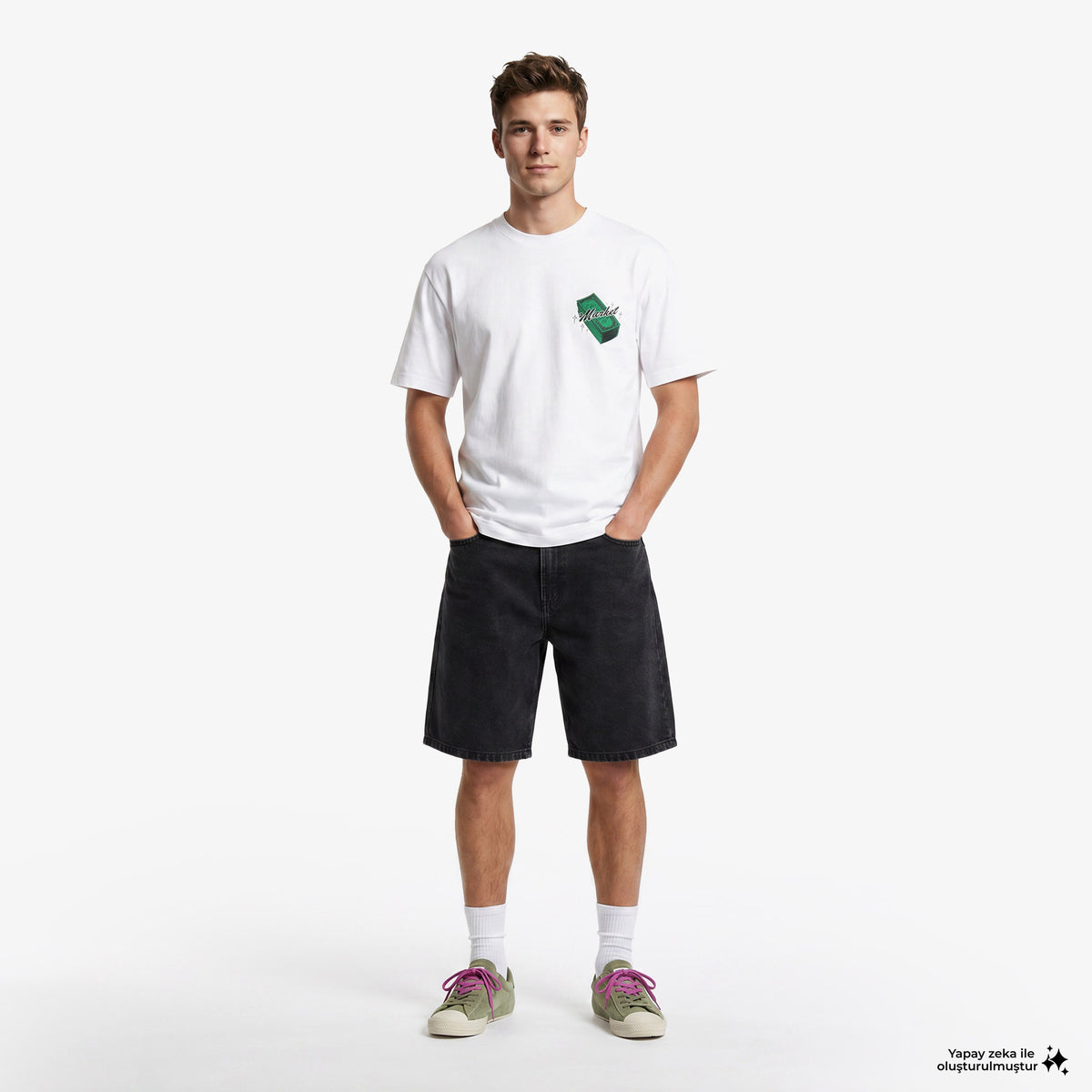 Market Call My Plug Erkek Beyaz T-shirt
