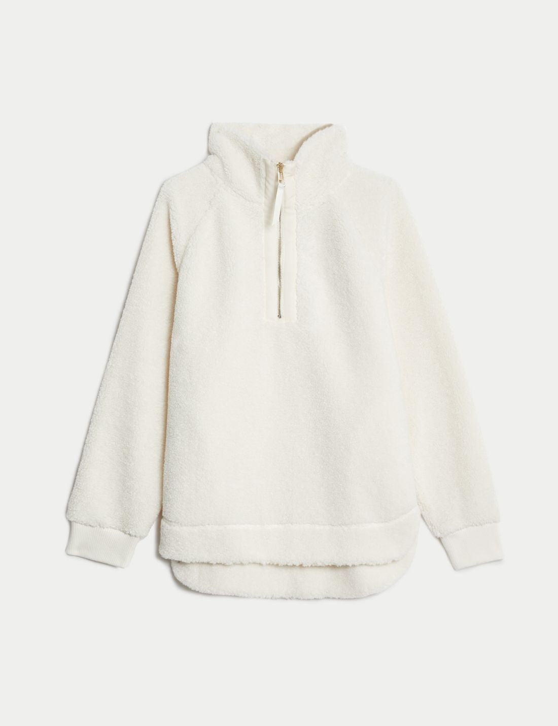 Fermuar Detaylı Borg Sweatshirt