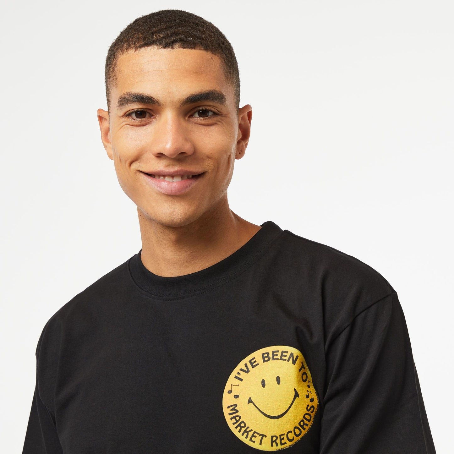 Market Smiley Afterhours Erkek Siyah T-shirt