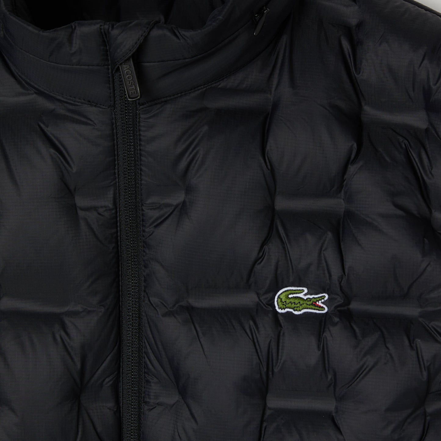 Lacoste Erkek Dik Yaka Kapitone Siyah Yelek