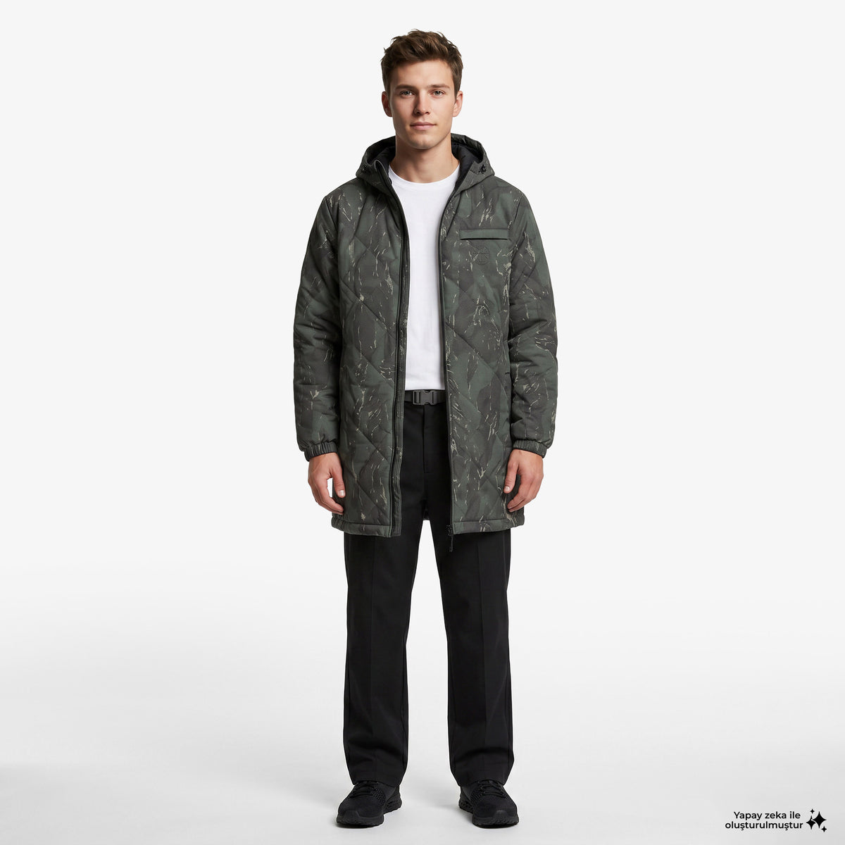 United4 Regular Fit Erkek Yeşil Mont