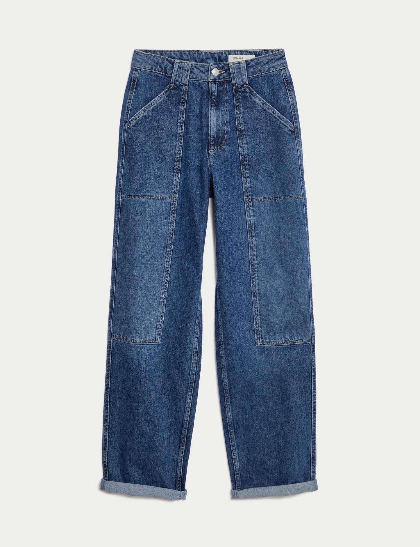 Straight Leg Jean Kargo Pantolon