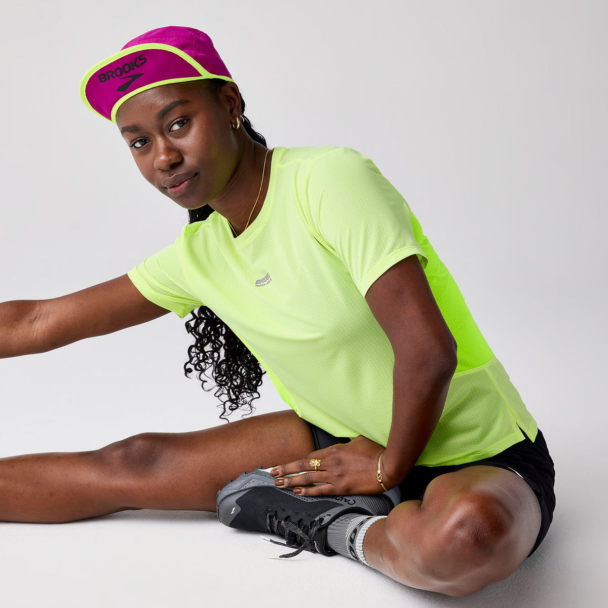 Brooks High Point Sleeve 2.0 Kadın Sarı T-shirt