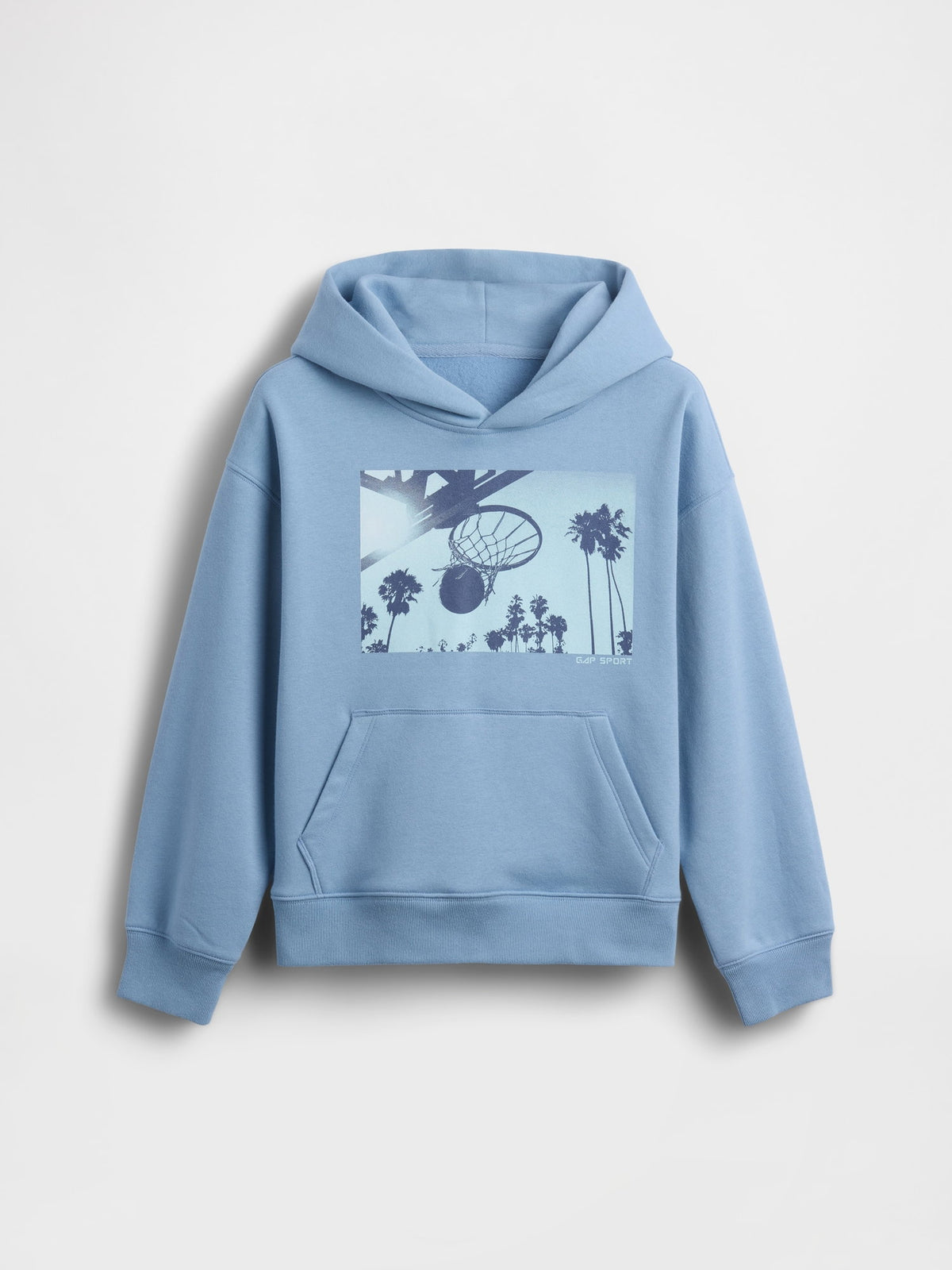 Açık Mavi Vintagesoft Relaxed Grafik Baskılı Sweatshirt