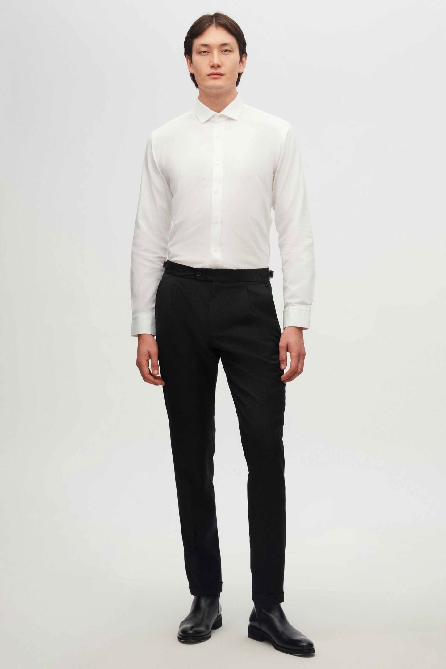 Tween Slim Fit Beyaz Dokulu %100 Pamuklu Gömlek