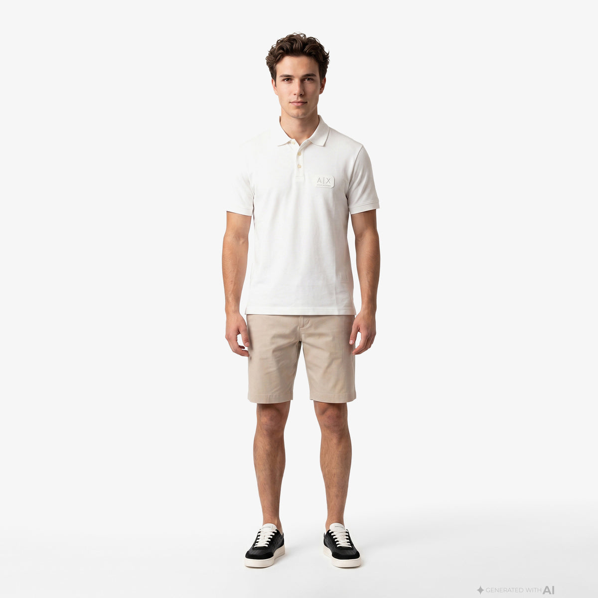 Armani Exchange Erkek Beyaz Polo