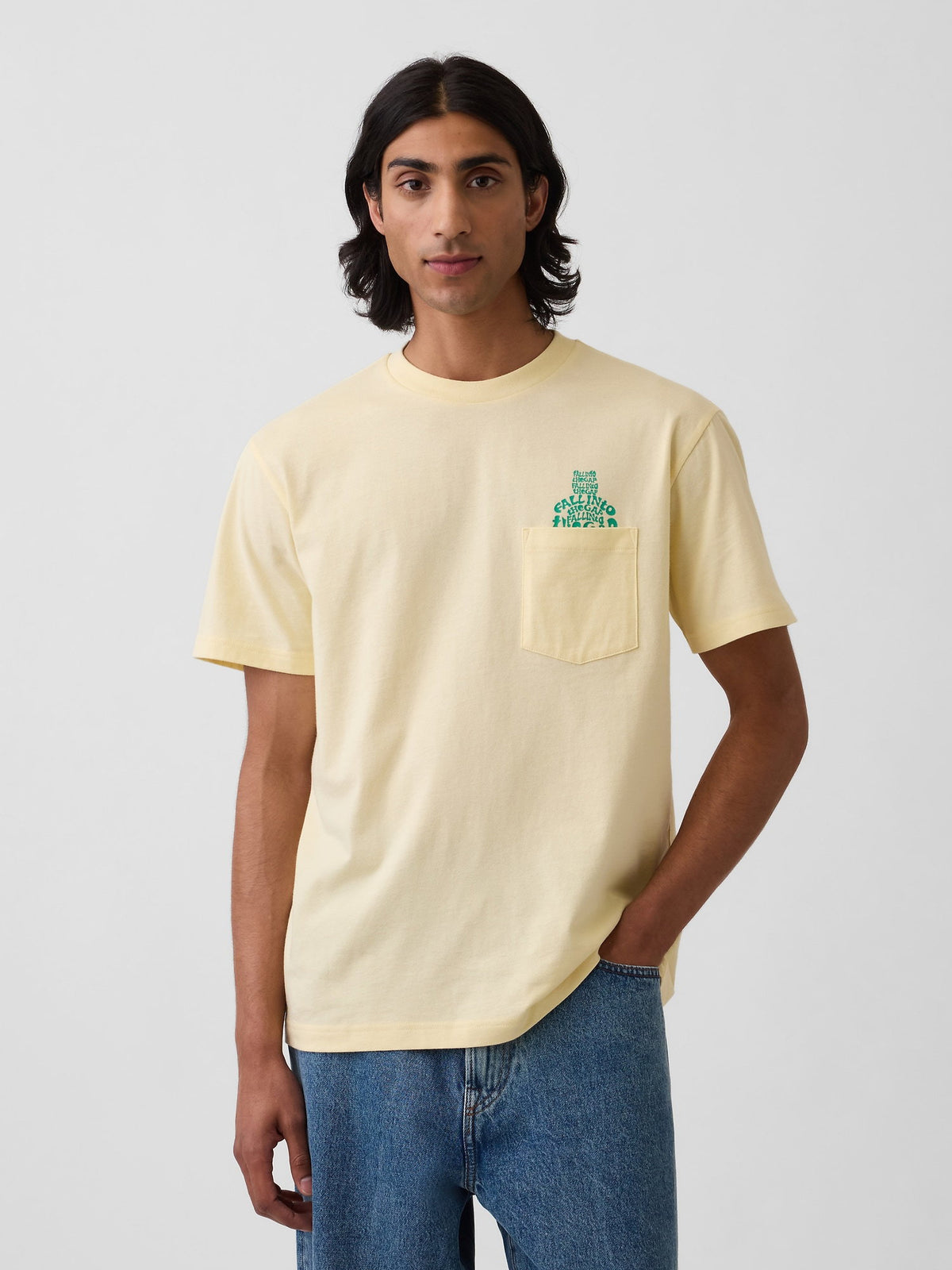 Sarı Everyday Soft Relaxed Brannan Bear Cepli T-shirt