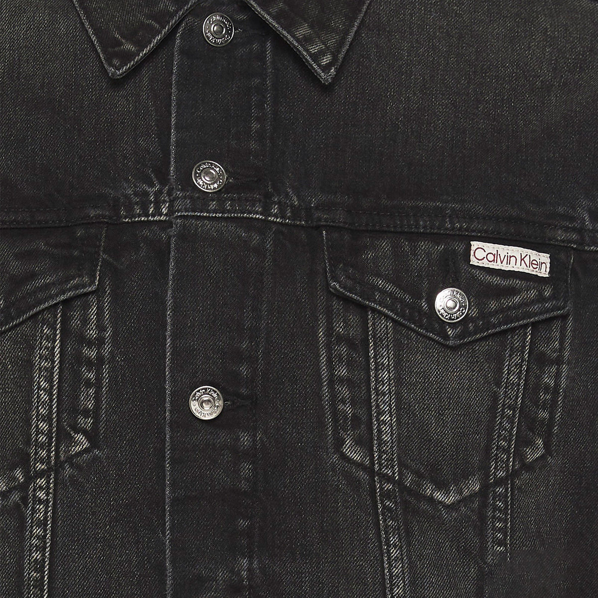 Calvin Klein Black Classic Trucker Erkek Siyah Ceket