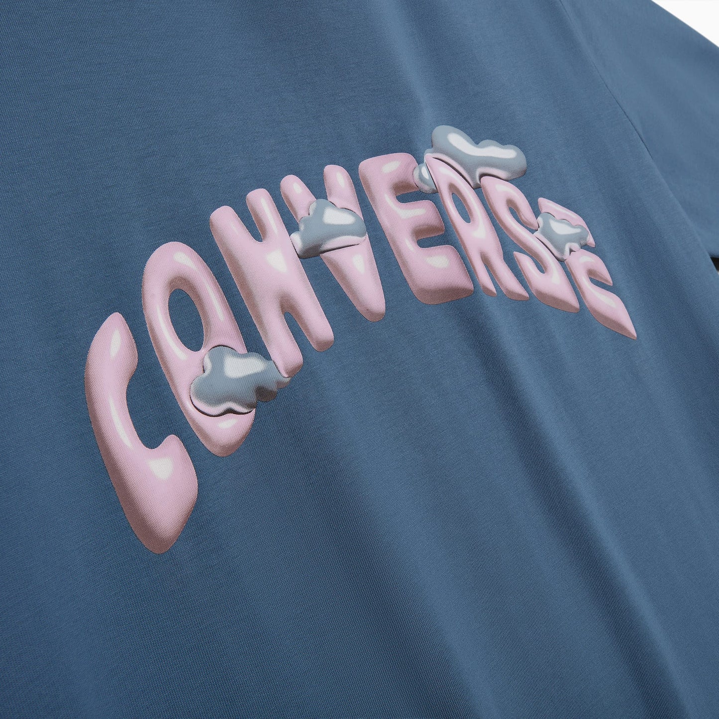 Converse Classic Erkek Grafik Baskılı Mavi T-shirt