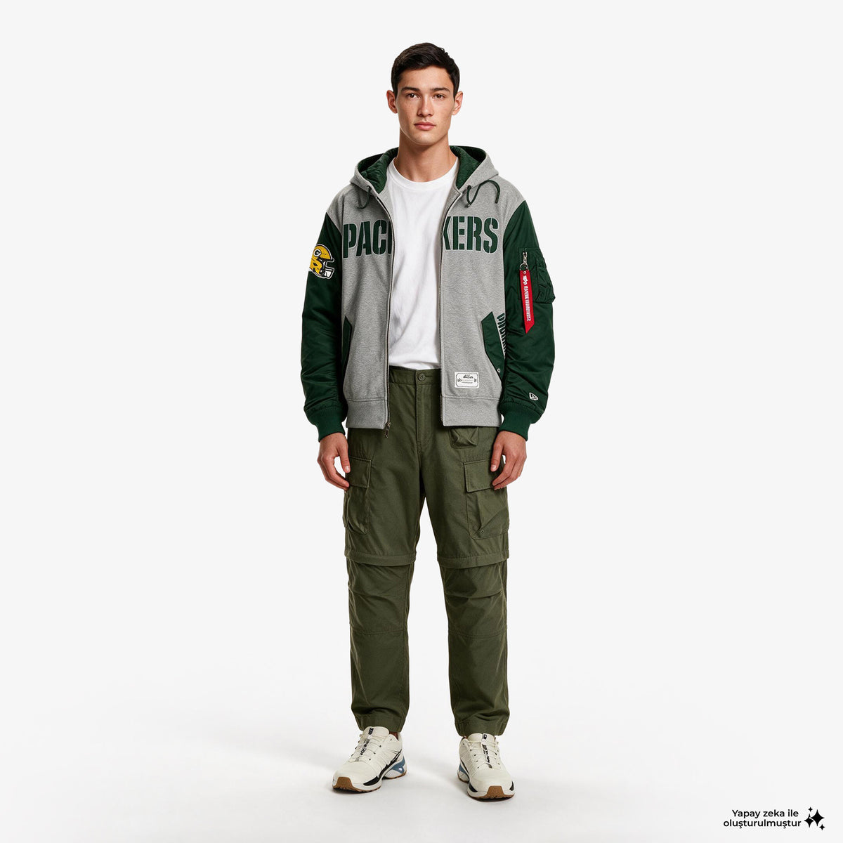 New Era Alpha Industries X Green Bay Packers Ma-1 Erkek Polar Ceket