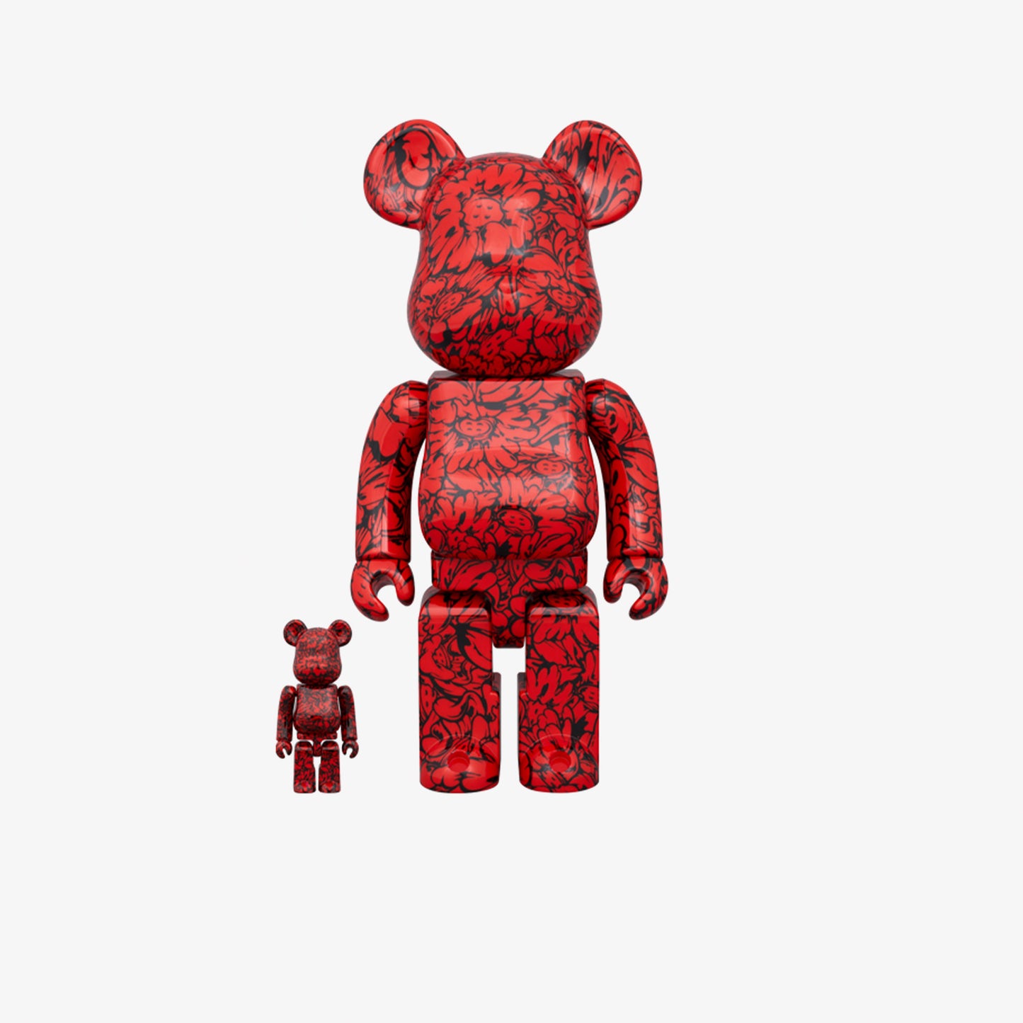 Bearbrick 28cm & 7cm Mr. Scarlet By Shun Sudo Set Renkli Figür