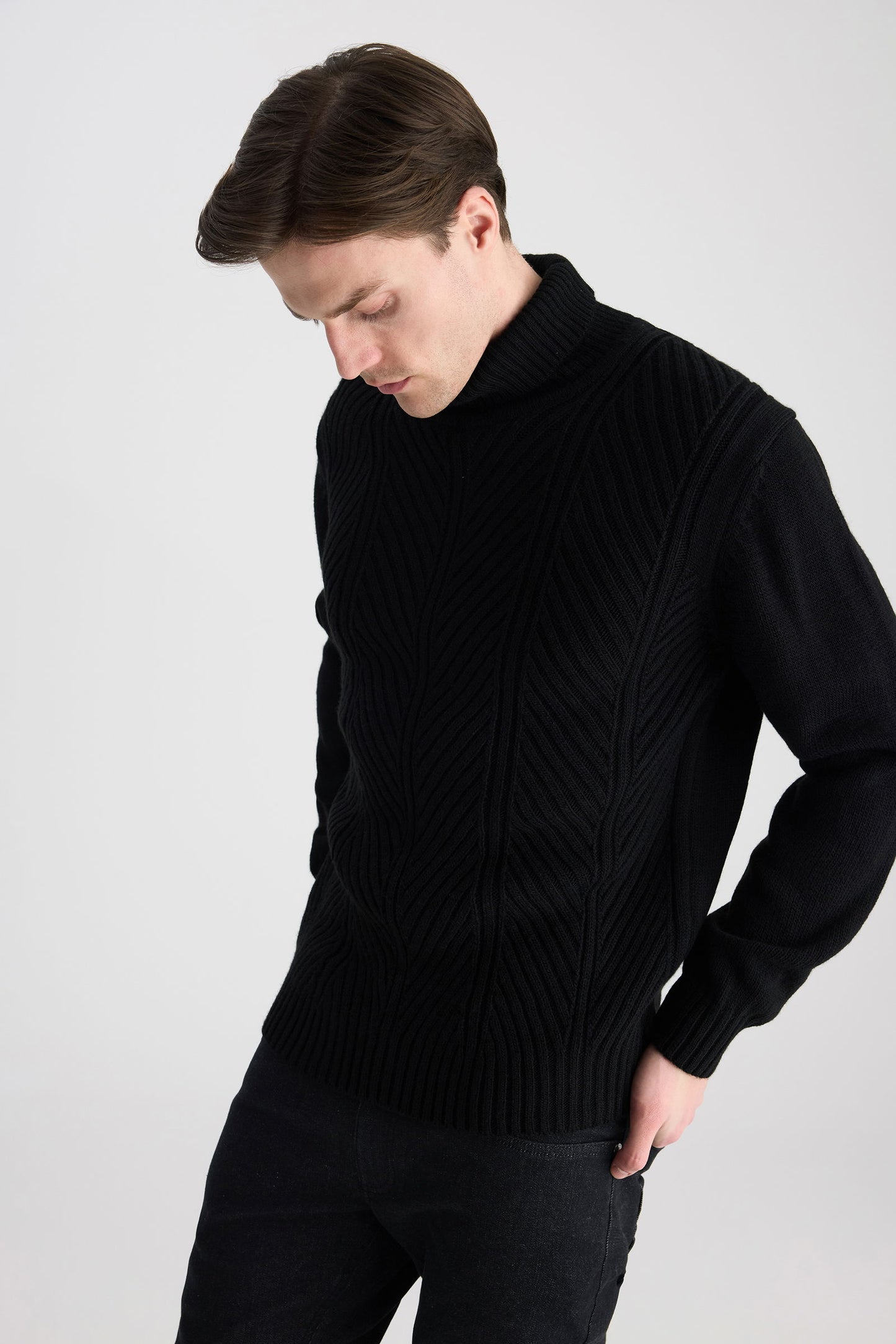 Ds Damat Regular Fit Siyah Kazak