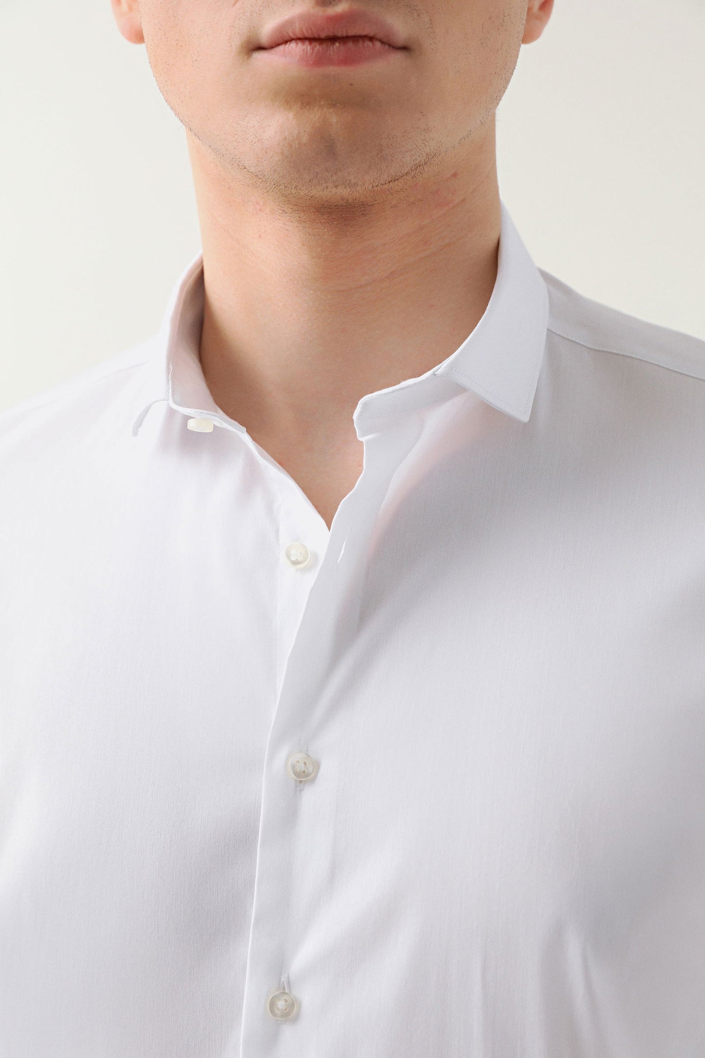 Twn Slim Fit Beyaz Düz Gömlek