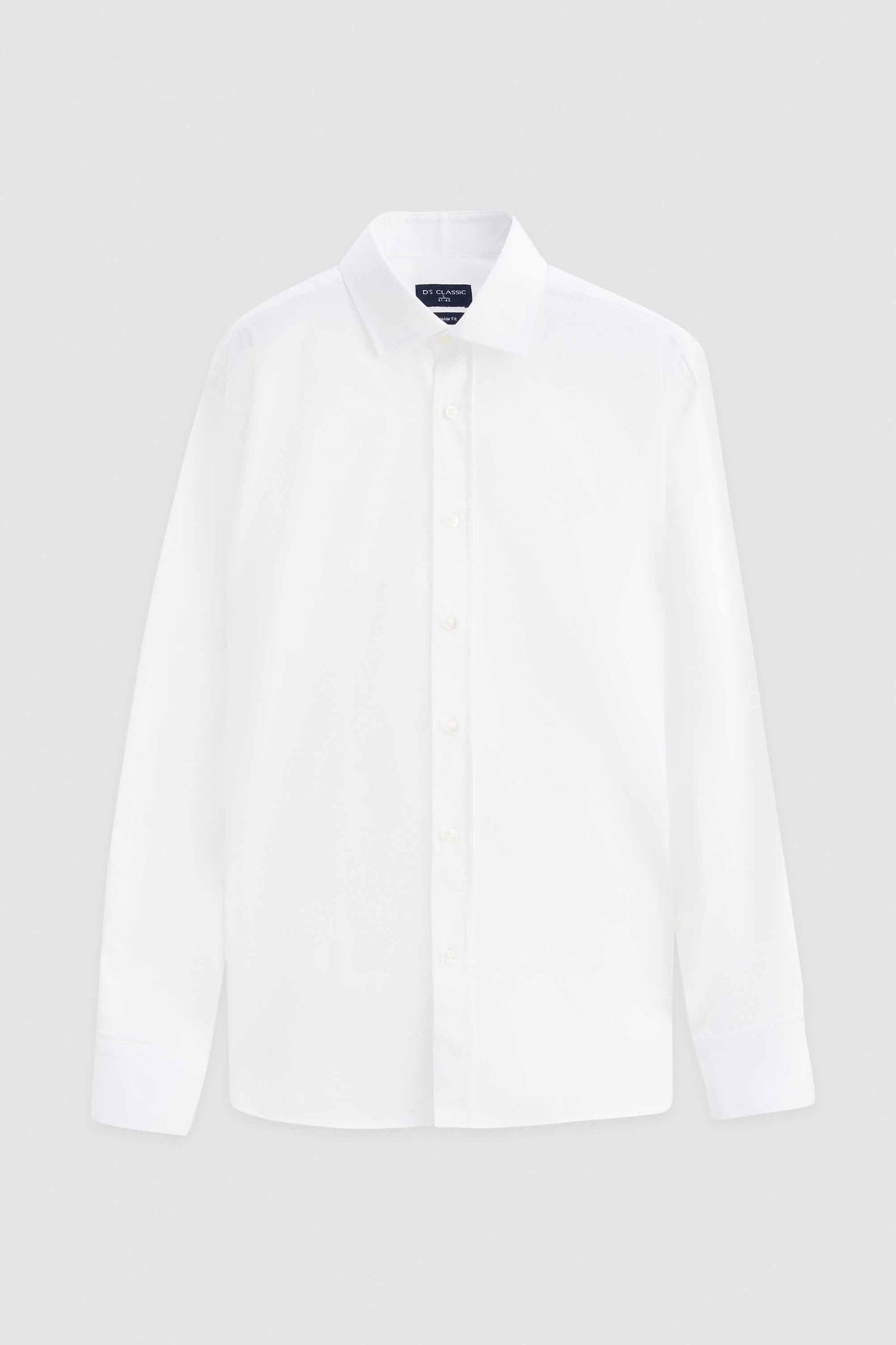 Ds Damat Regular Fit Beyaz Düz Nano Care Gömlek