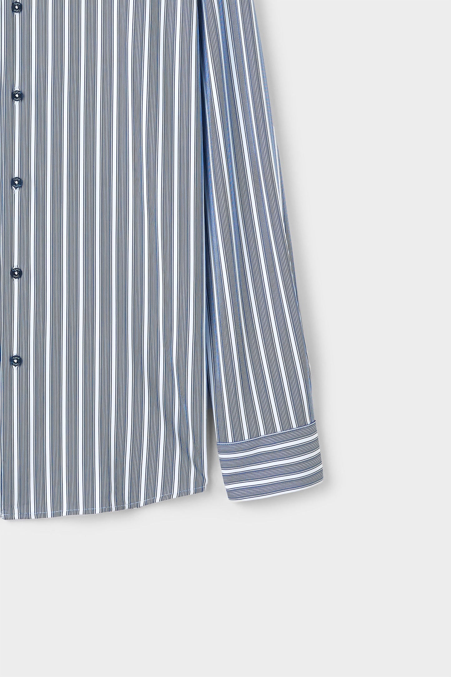 Twn Slim Fit Lacivert Çizgi Baskılı Gömlek