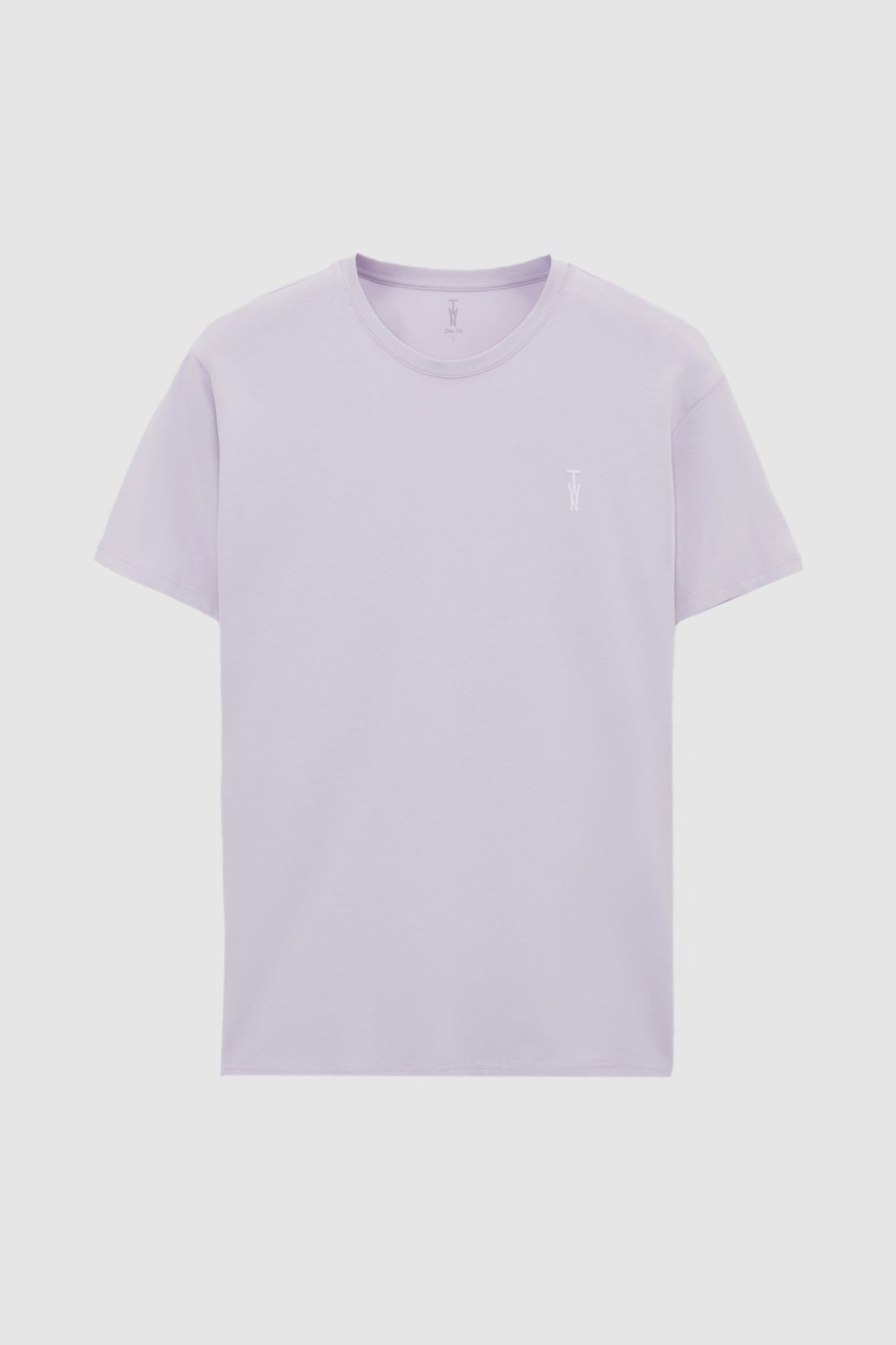 Twn Slim Fit Galaktik Leylak Düz Kabartma Baskılı T-shirt