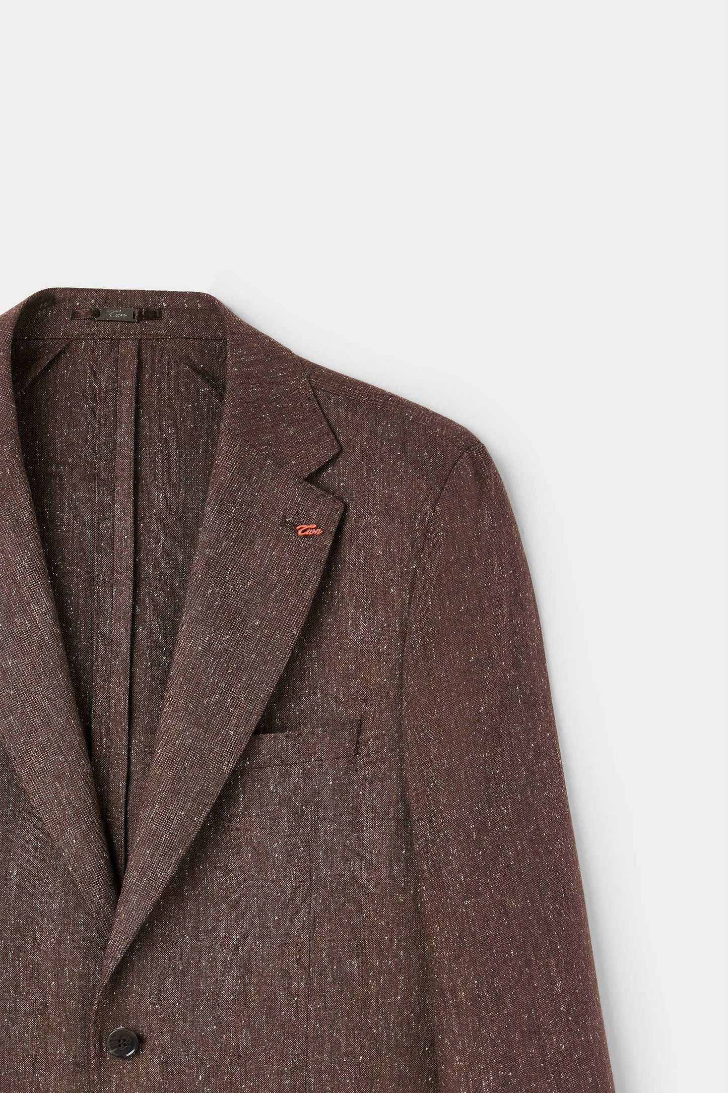 Twn Slim Fit Kahverengi Armürlü Kumaş Ceket