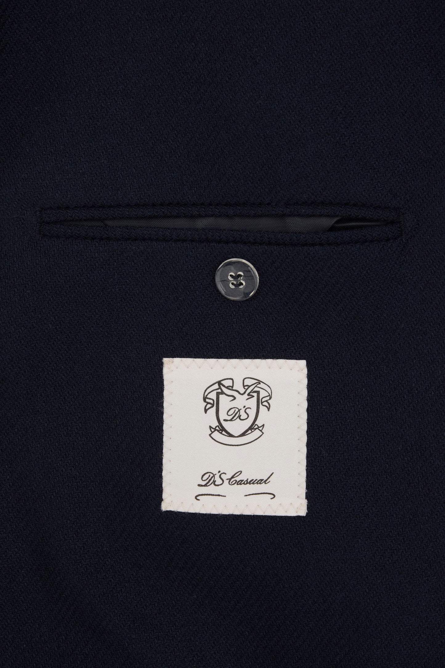 Ds Damat Regular Fit Lacivert Armürlü Kumaş Ceket