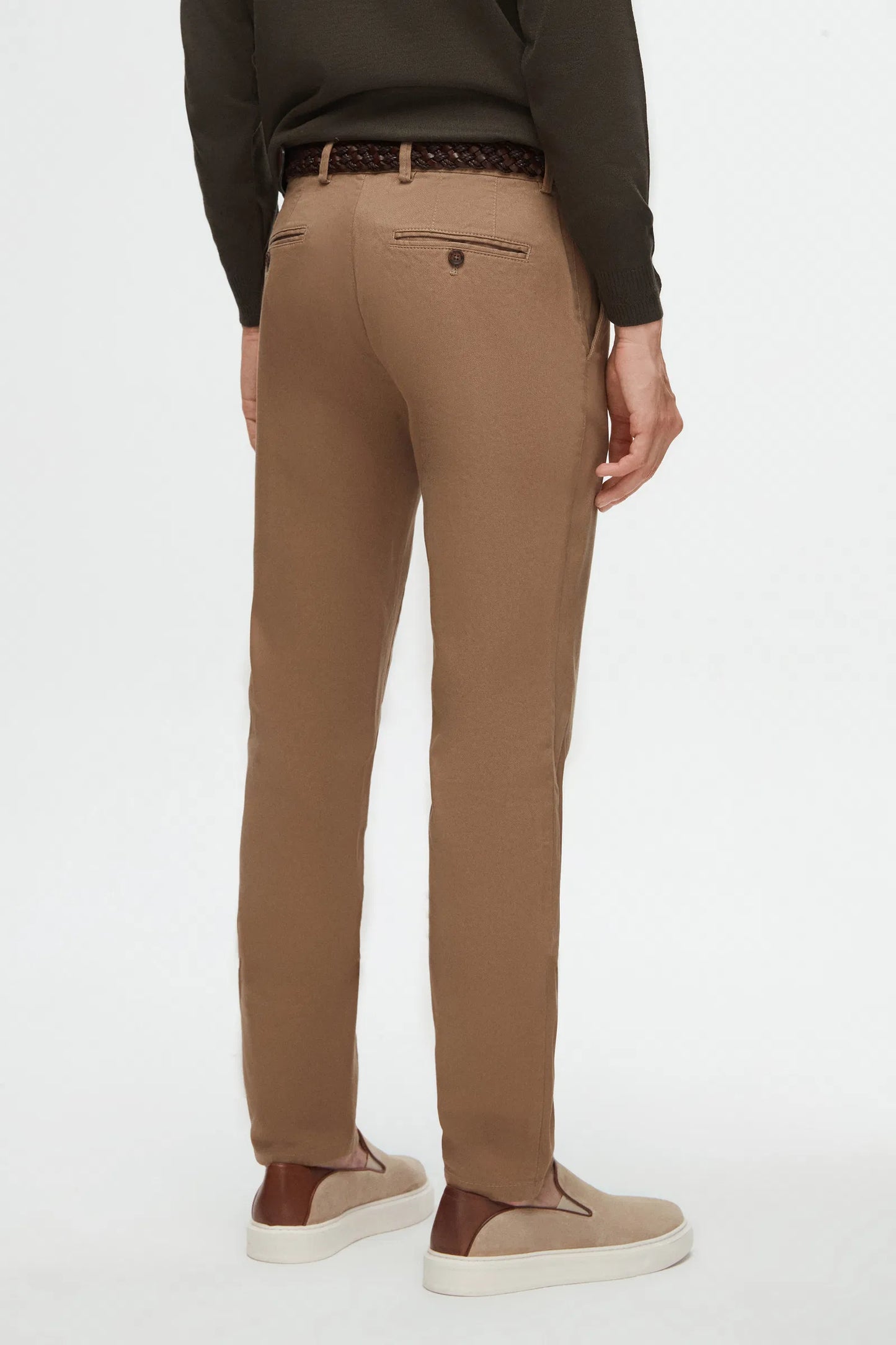 Twn Slim Fit Bej Armürlü Chino Pantolon