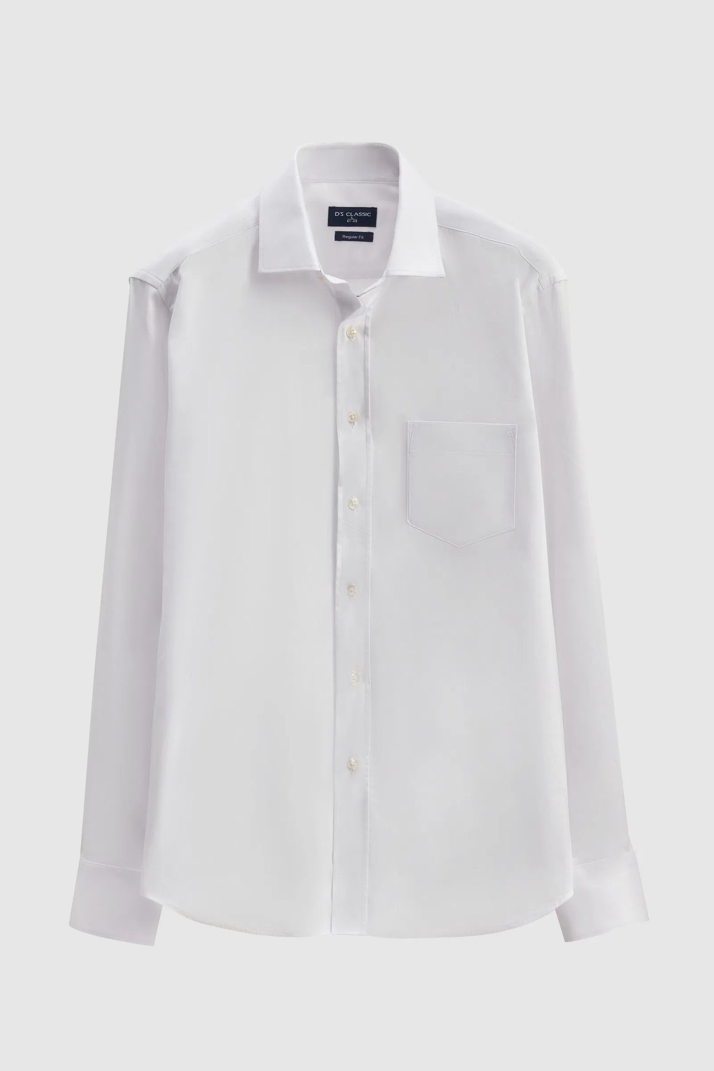 Ds Damat Regular Fit Beyaz Düz Gömlek