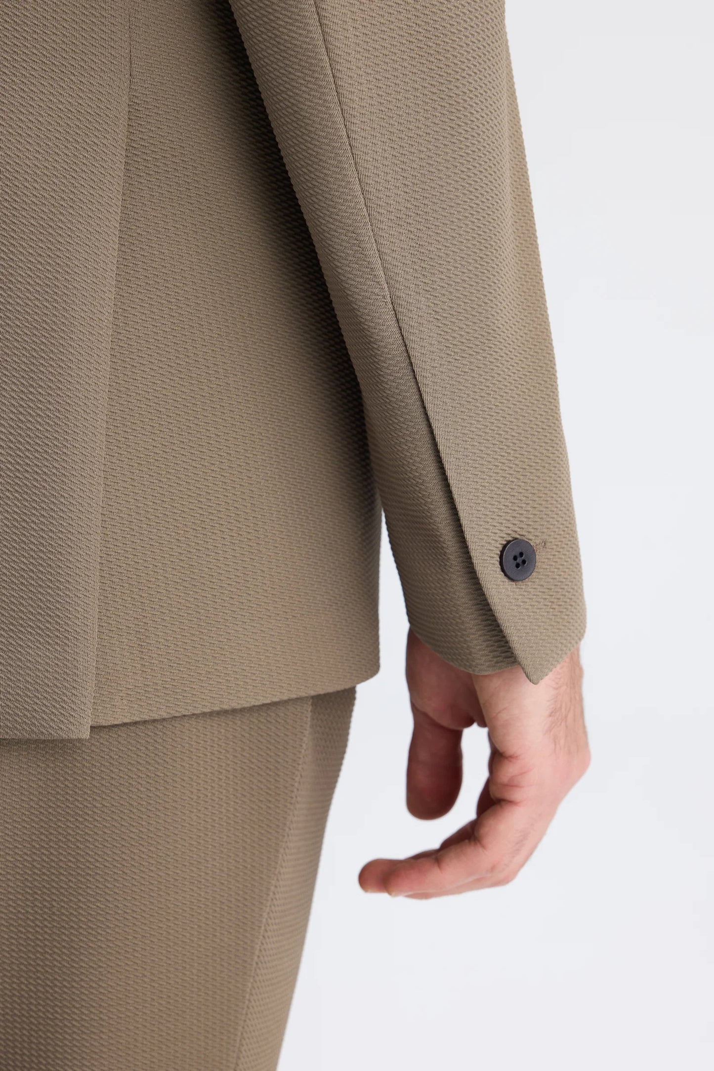 Twn Slim Fit Vizon Armürlü Kumaş Ceket