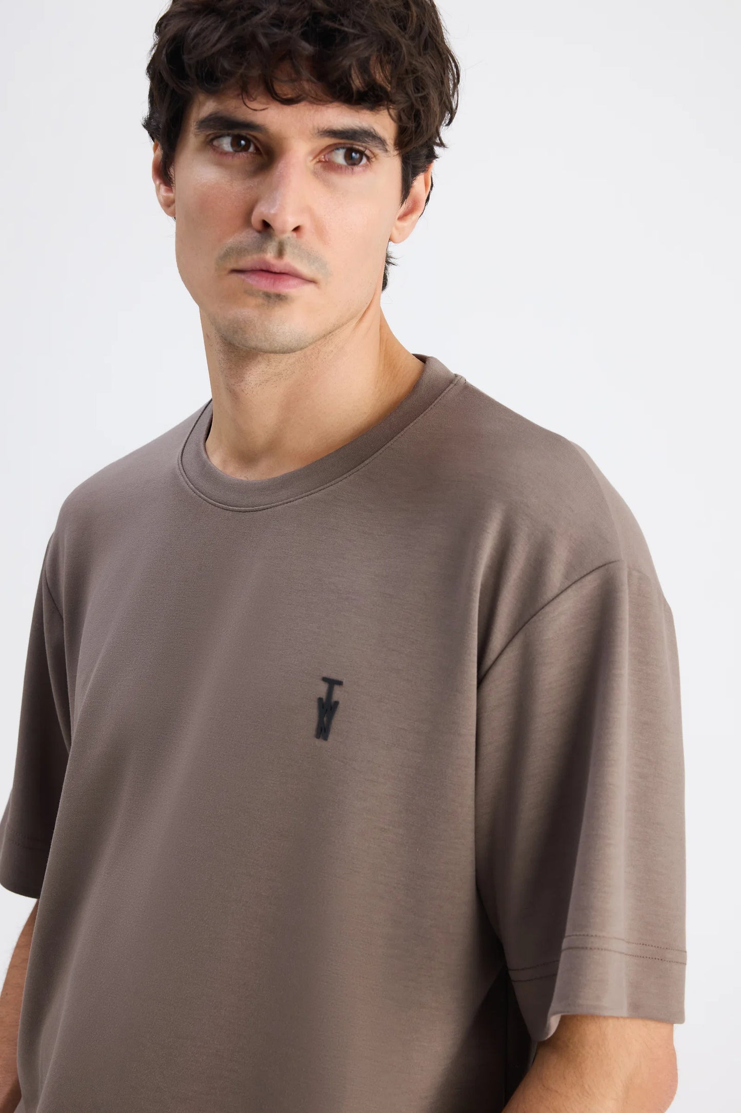 Twn Relaxed Fit Vizon Düz T-shirt