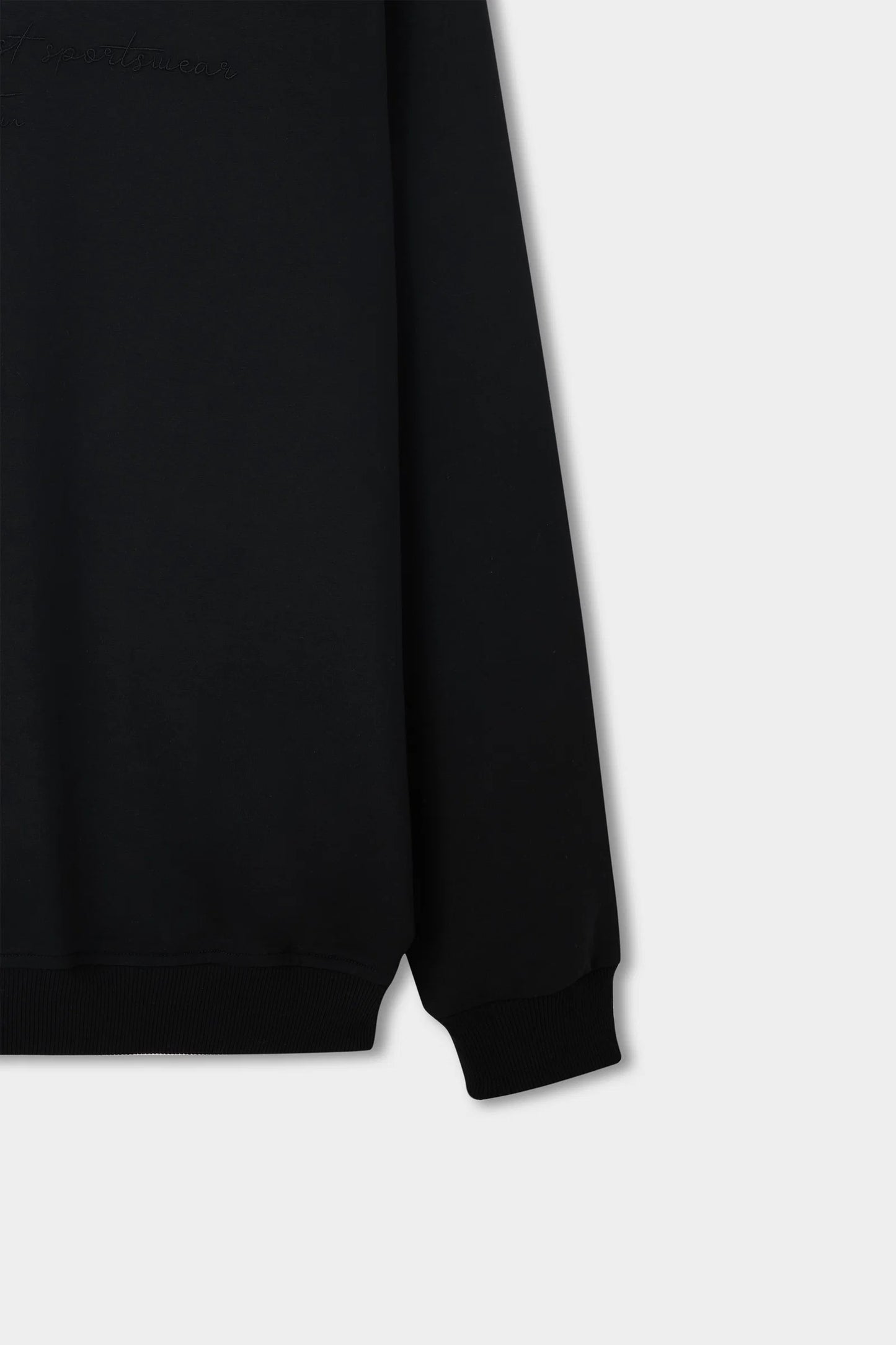 Twn Relaxed Fit Siyah Düz Sweatshirt