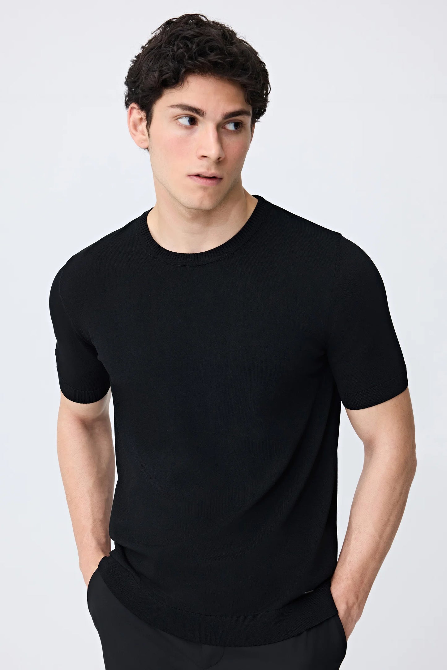 Tween Siyah Yazlık Rayon Triko Kazak