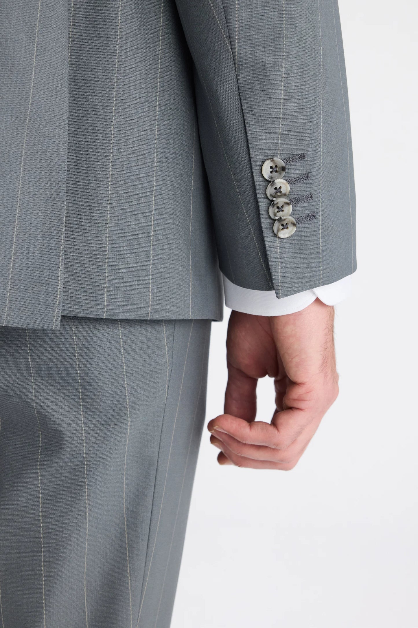 Ds Damat Regular Fit Yeşil Çizgili Takim Elbise