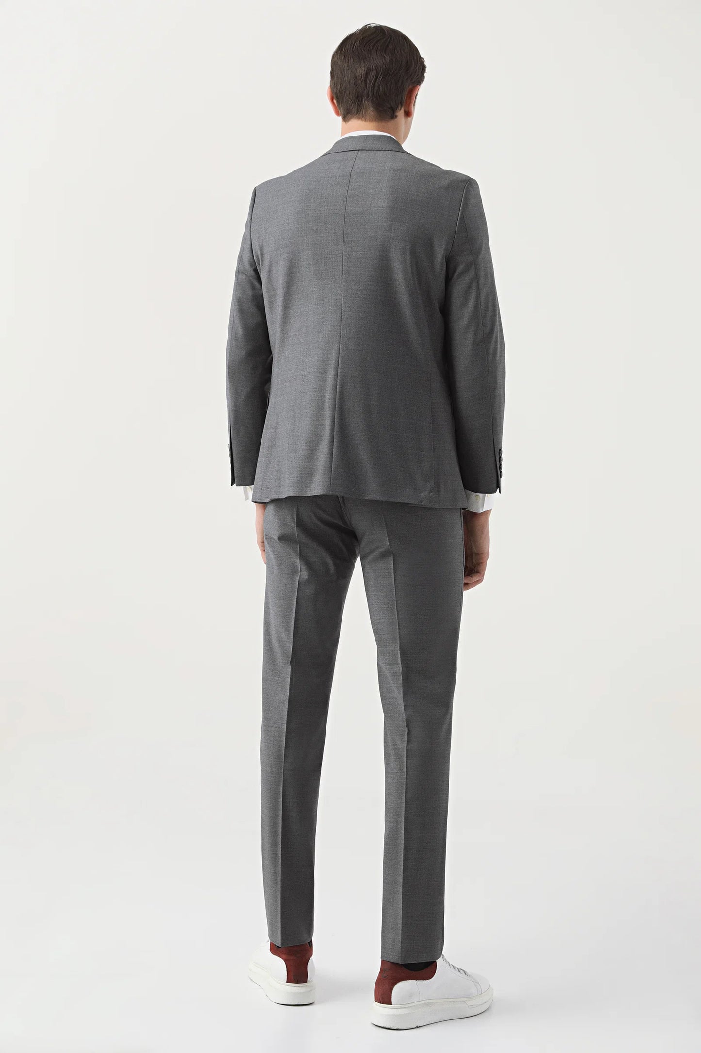 Ds Damat Comfort Fit Gri Düz Takim Elbise