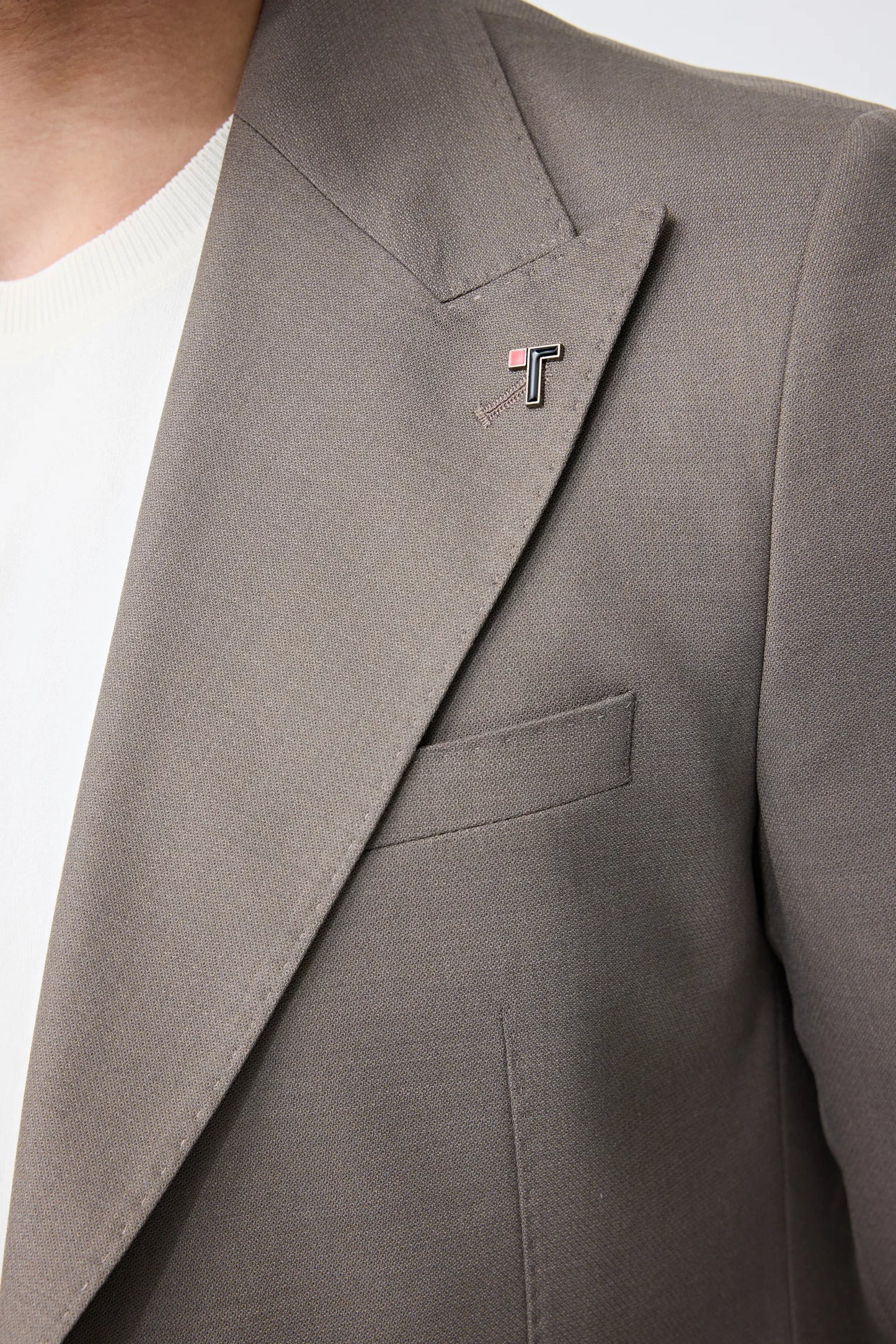 Tween Slim Fit Vizon Armürlü Takim Elbise