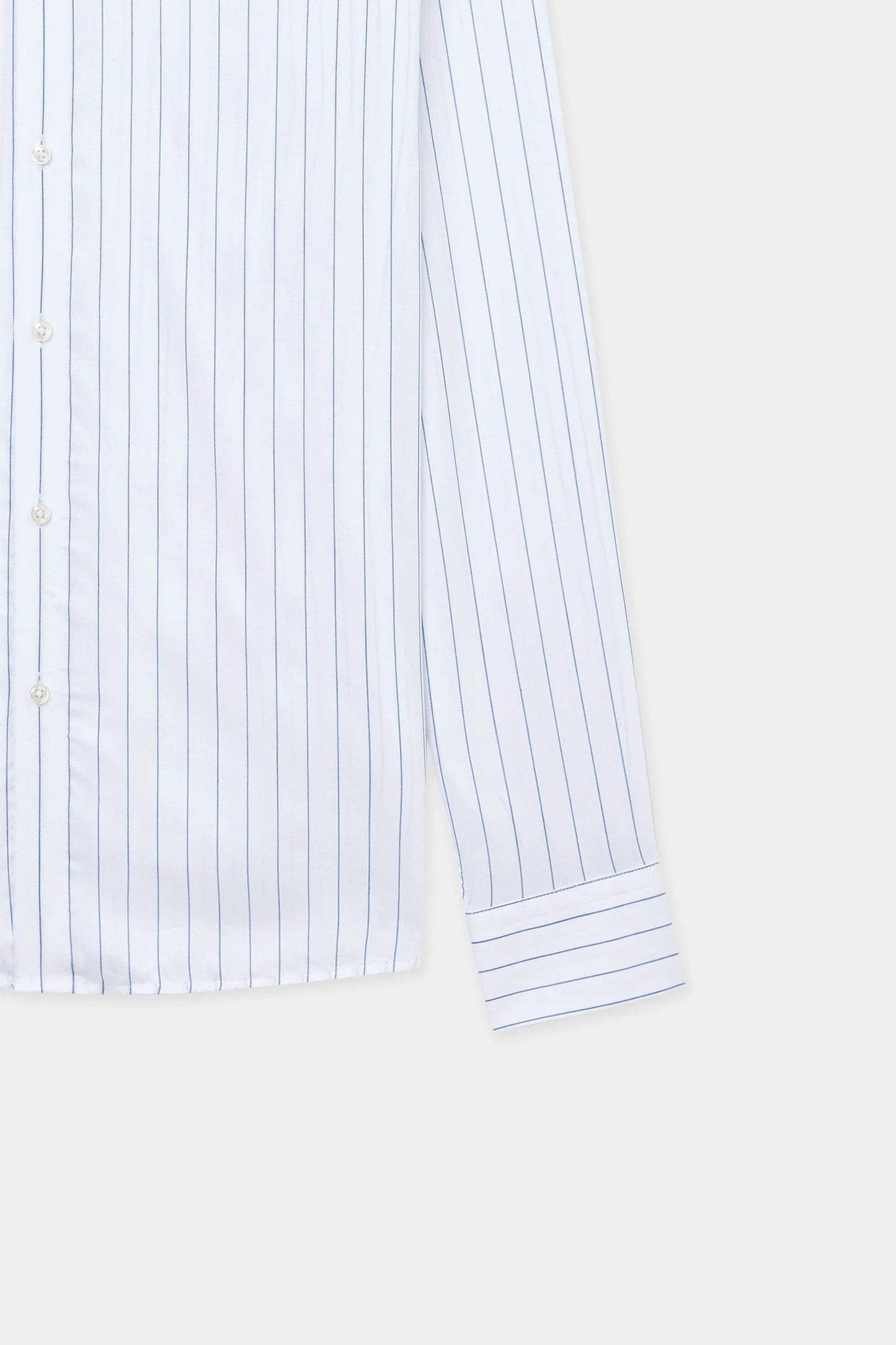 Tween Slim Fit Kırık Beyaz Çizgili Gömlek