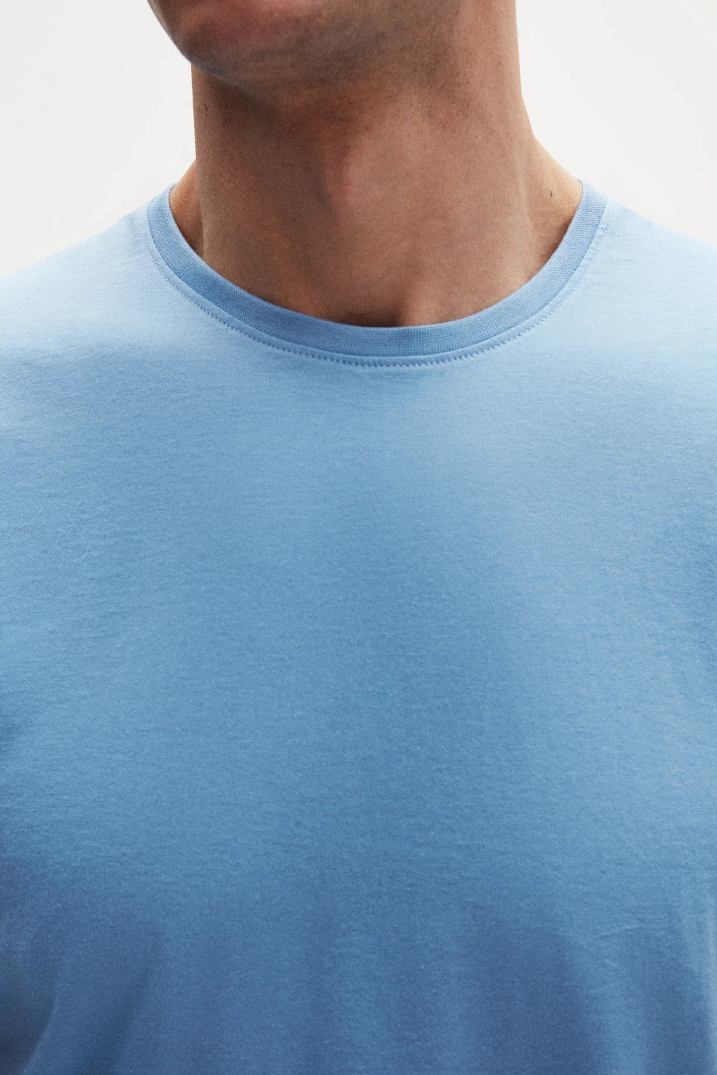 Ds Damat Regular Fit Açık Indigo Düz T-shirt
