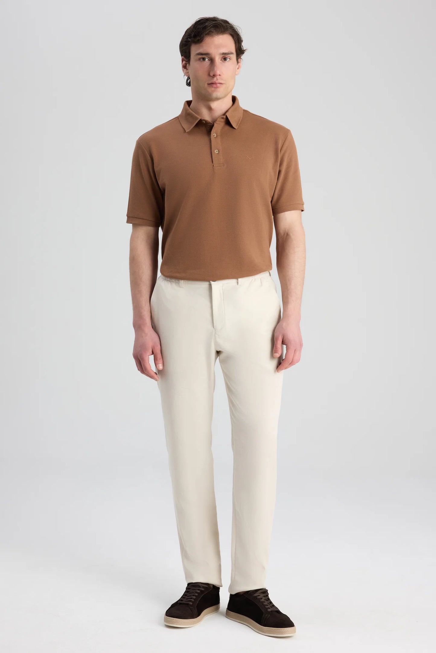 Ds Damat Relaxed Fit (pilesiz) Bej Armürlü Jogger Pantolon