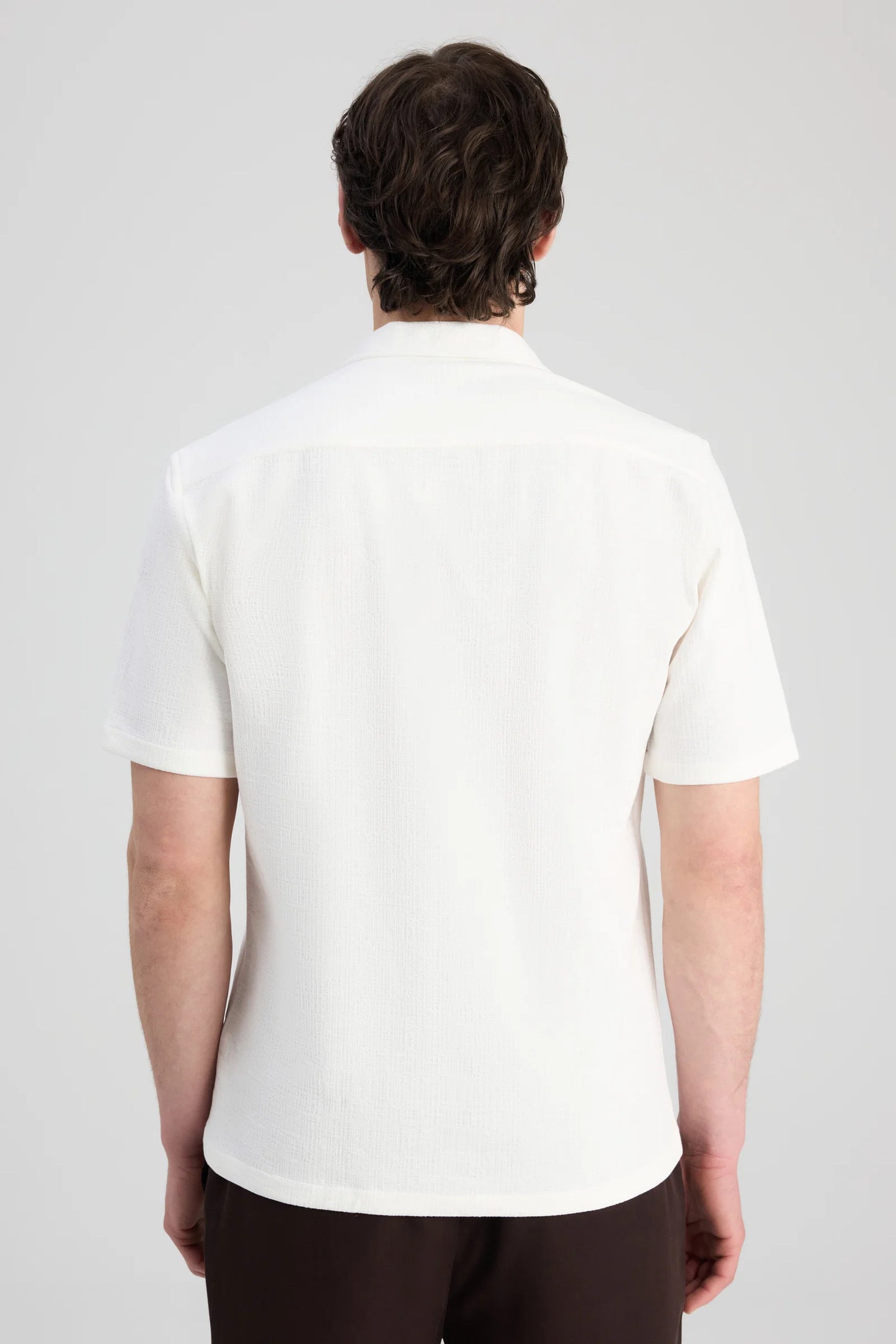 Twn Slim Fit Beyaz Armürlü Gömlek
