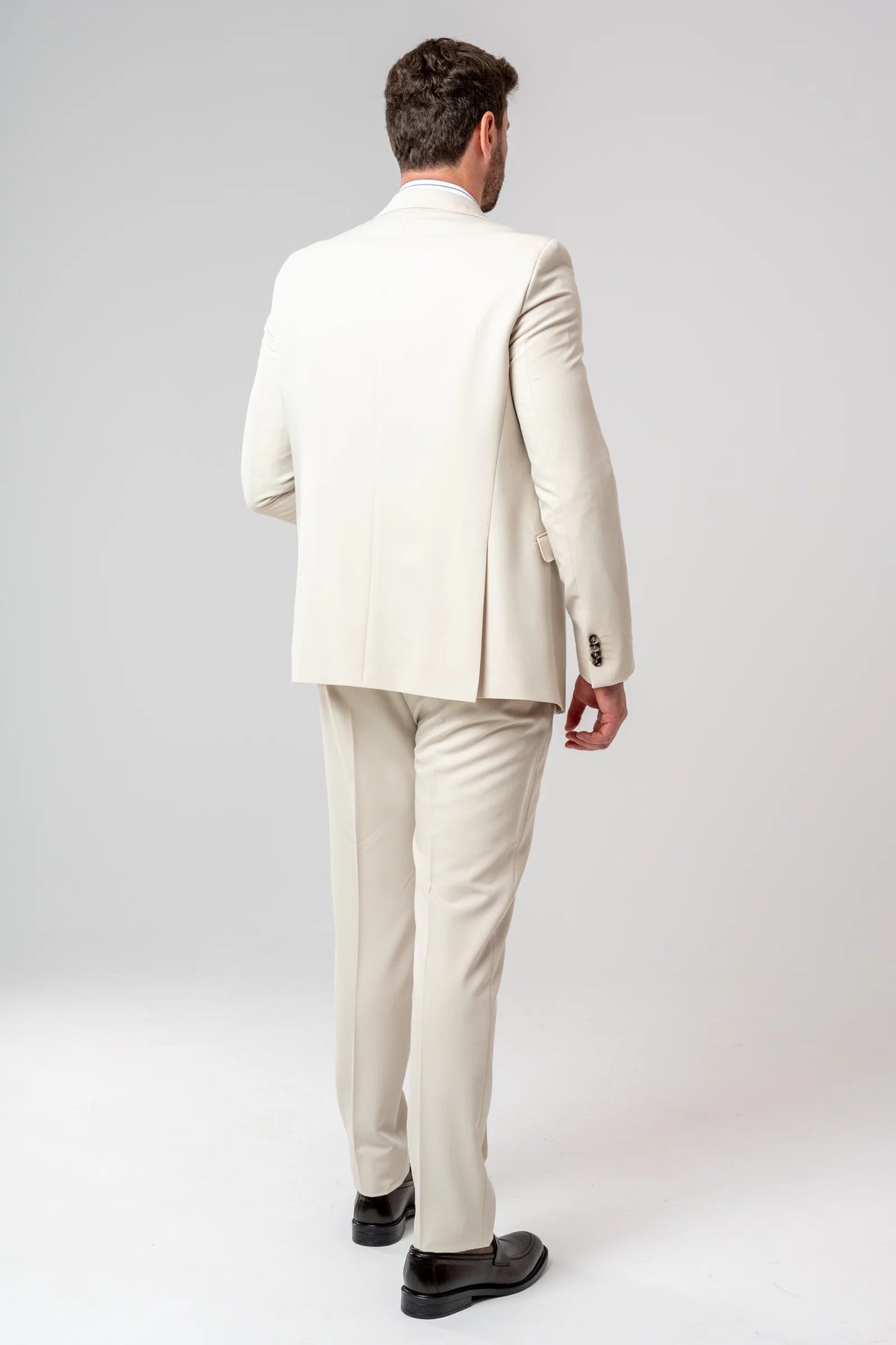 Twn Slim Fit Bej Armürlü Takim Elbise